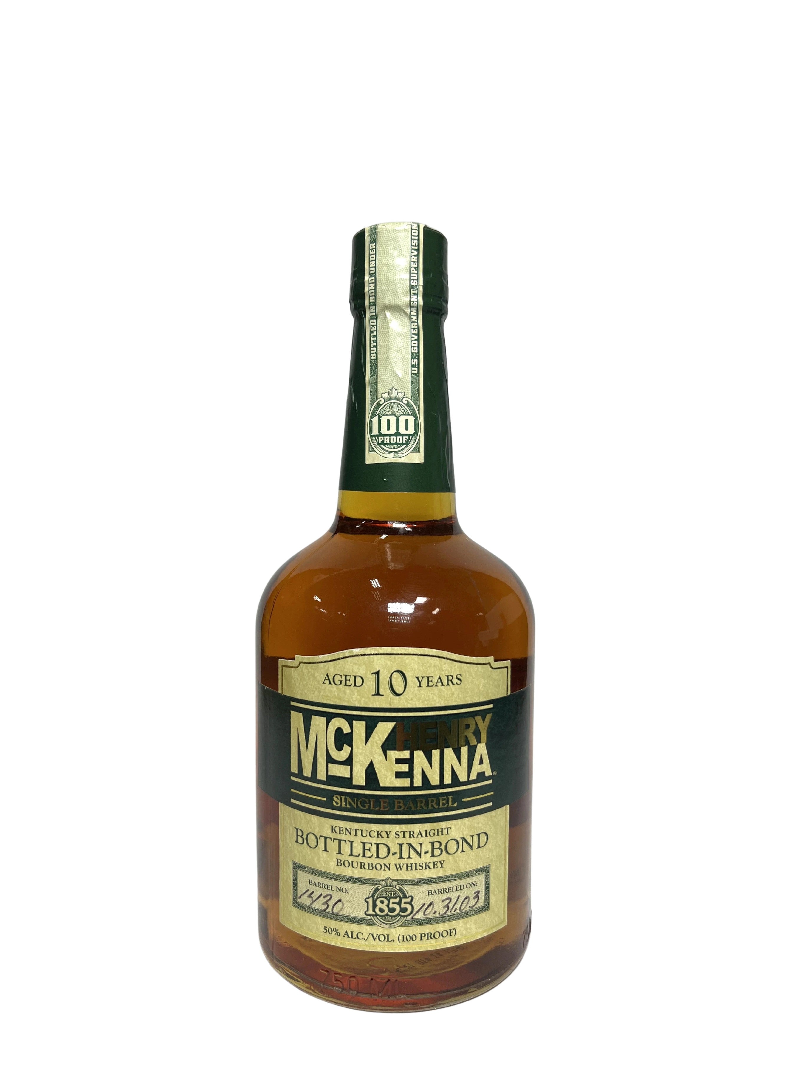 Henry McKenna 10-year BIB 2003 -bottle front