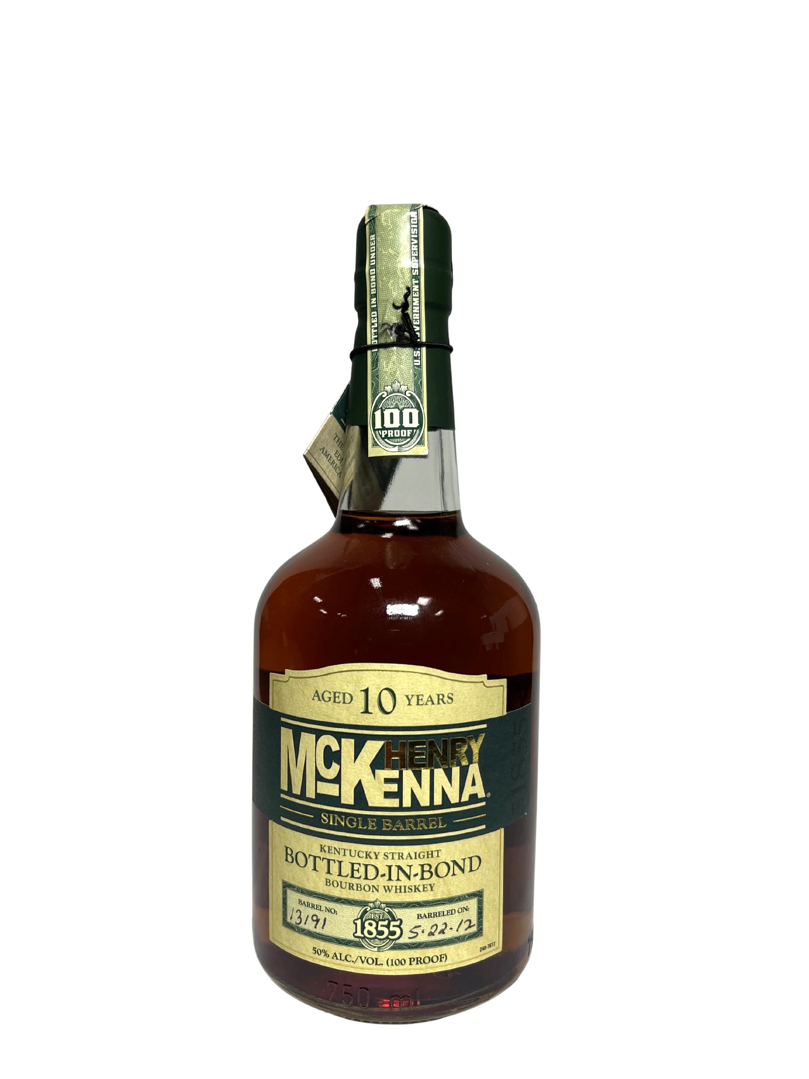 Henry McKenna 10-year BIB 2012 -bottle front