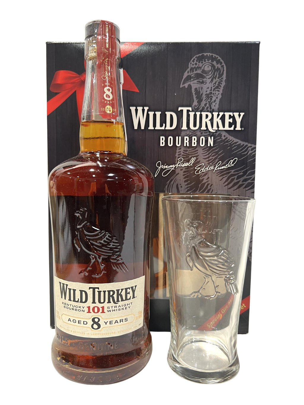 Wild Turkey 8/101 700ml gift set for Japan -bottle front