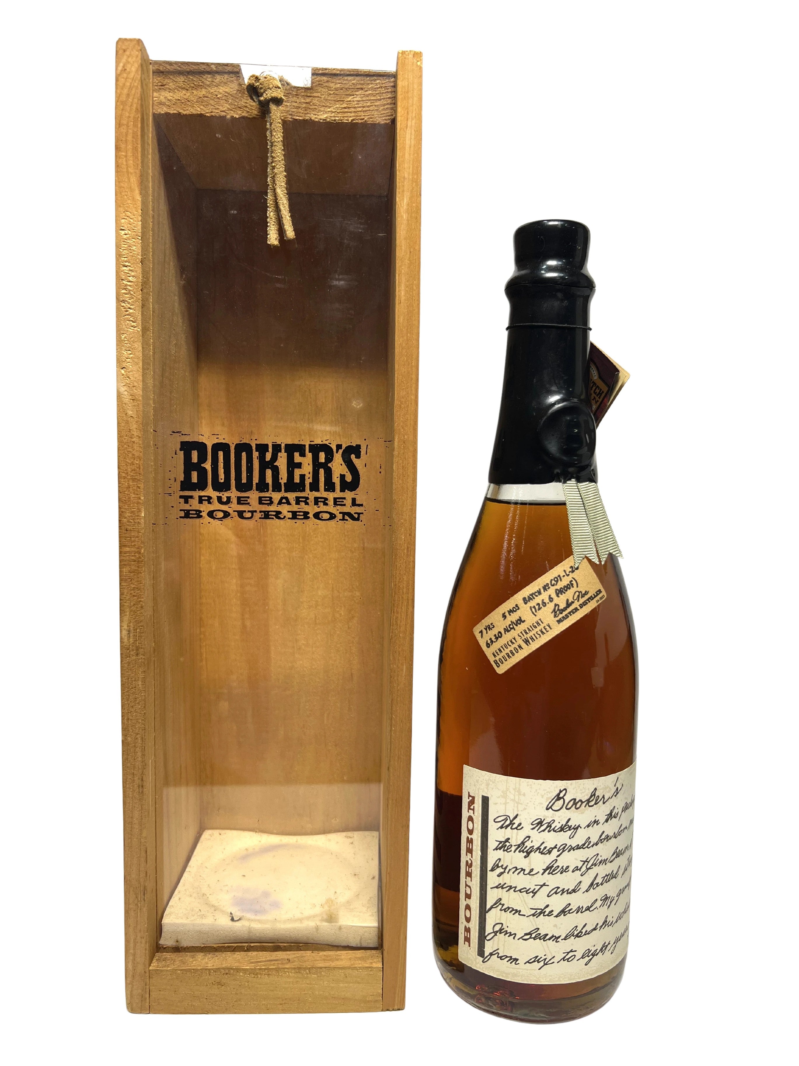 Booker's Black Wax 1991 -bottle front