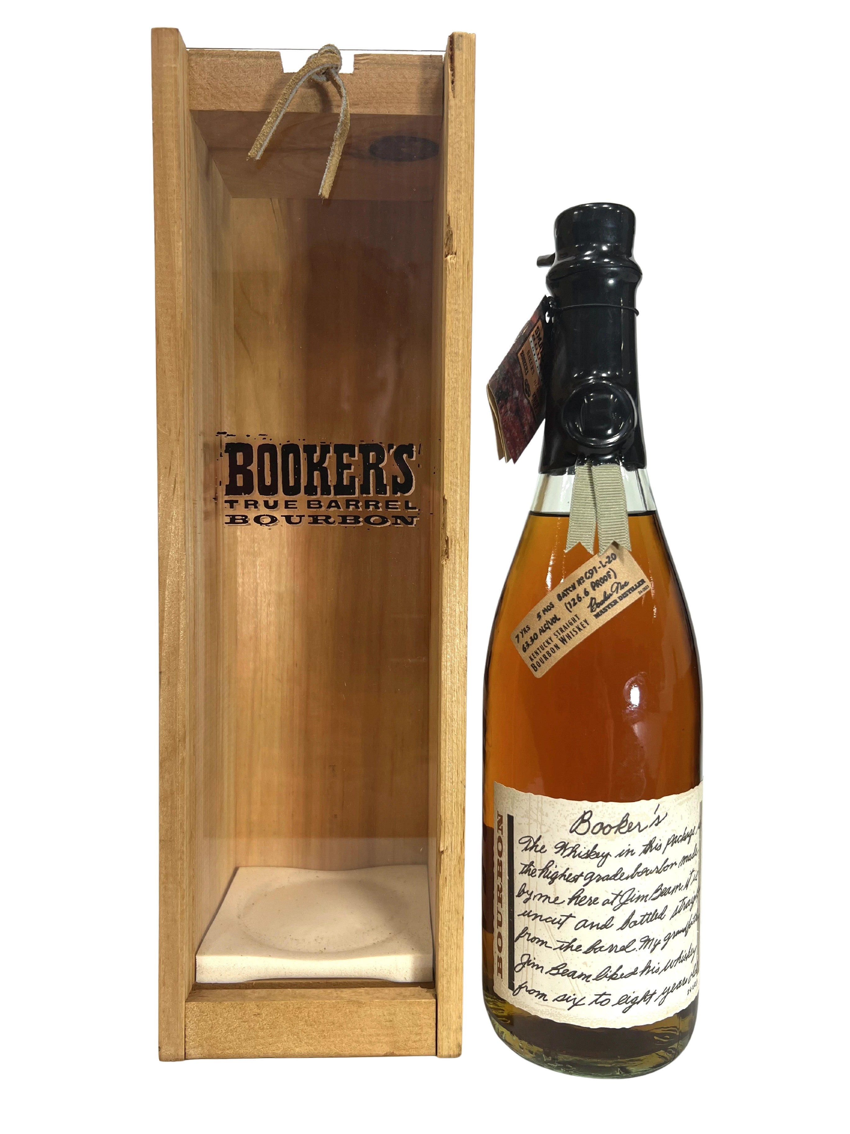 Booker's Black Wax 1991 -bottle front