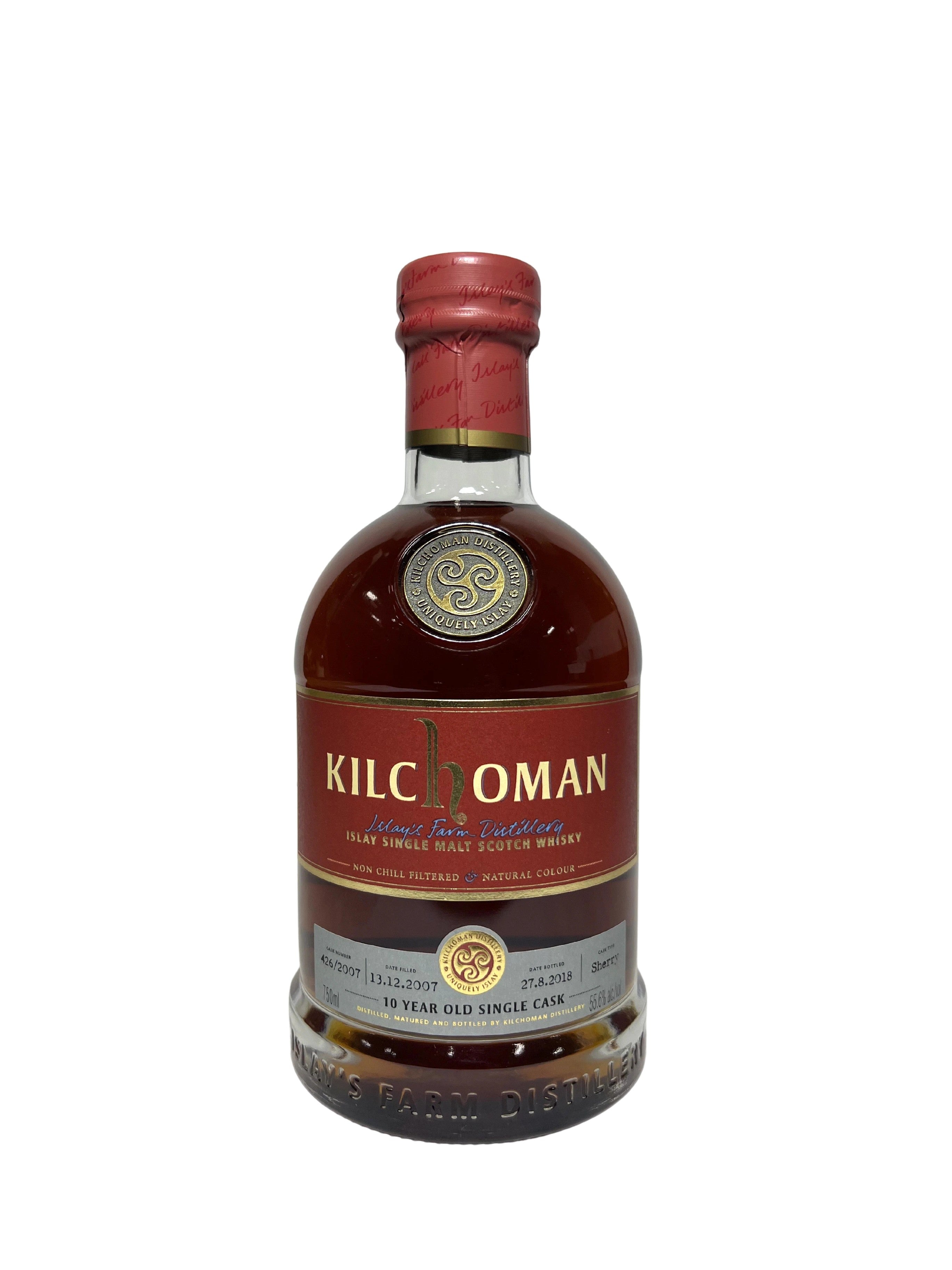 Kilchoman 10 Year Old Single Cask 2018 -bottle front