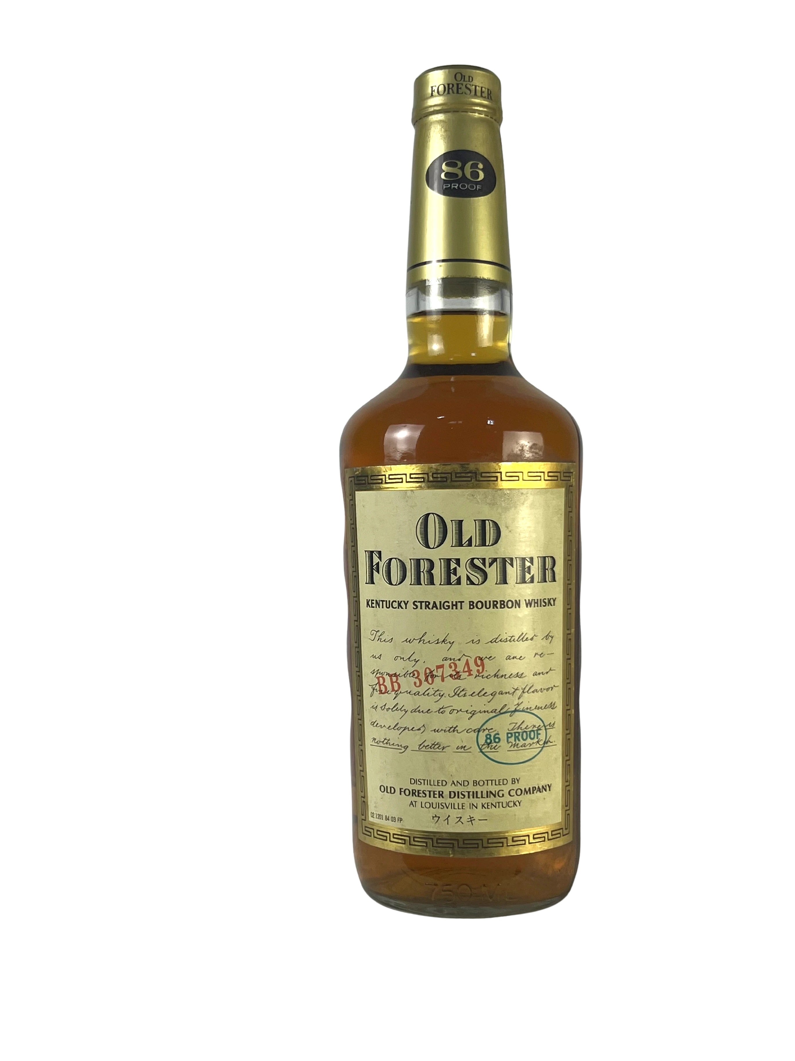 Old Forester 86pf. 1990 -bottle front