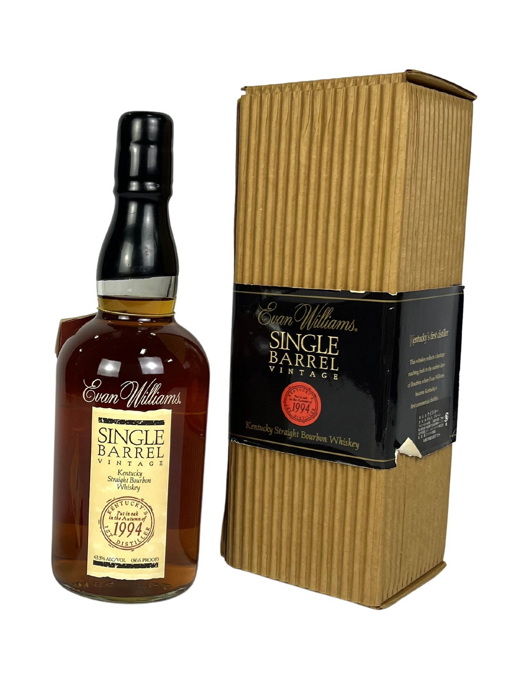 Evan Williams Single Barrel 1994 (pre-fire) -bottle front
