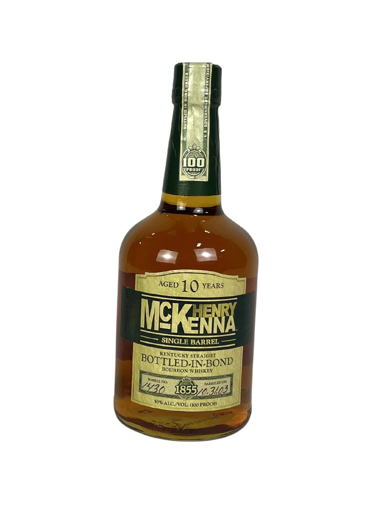 Henry McKenna 10-year BIB 2003 -bottle front
