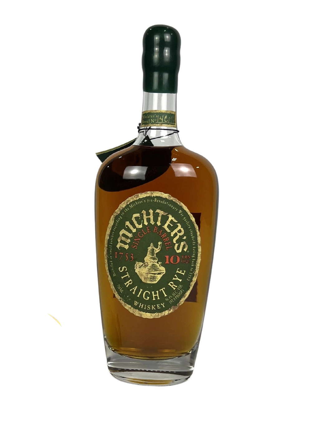 Michter's Single Barrel 10 Year Old Straight Rye Whiskey 2014 -bottle front