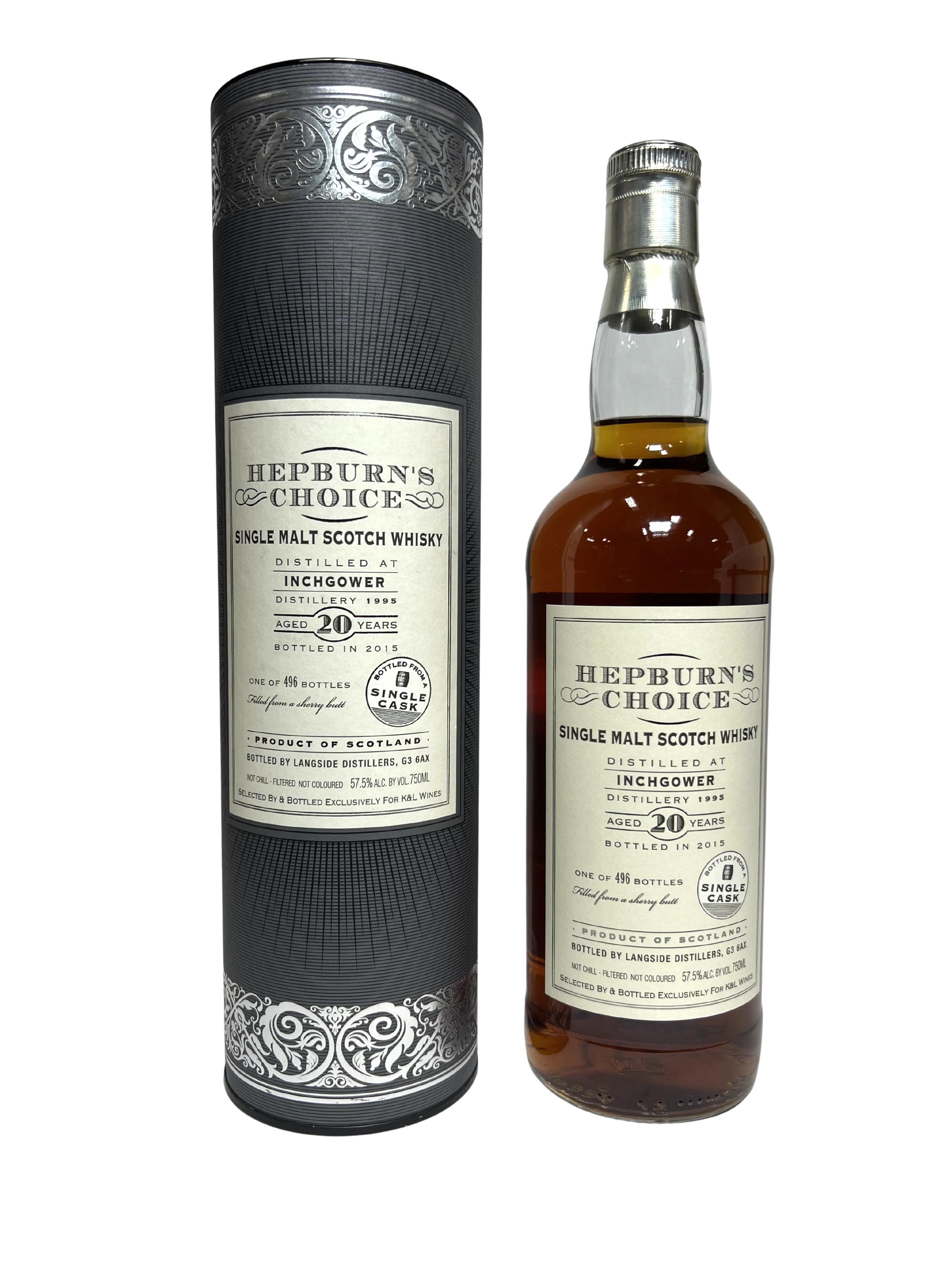 Hepburn's Choice Inchgower 20-year 2015 -bottle front