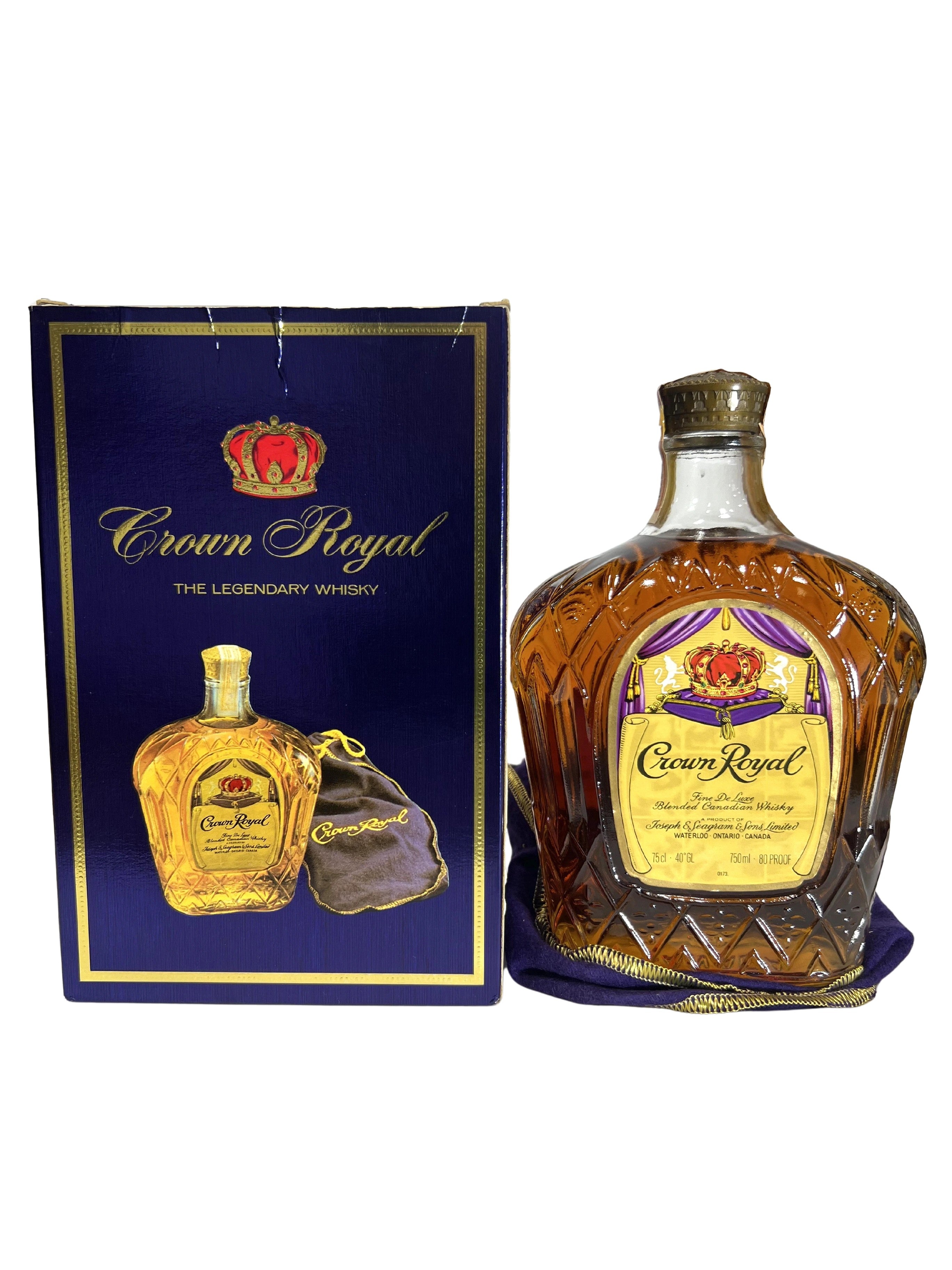 Crown Royal 1978 with bag and box -bottle front