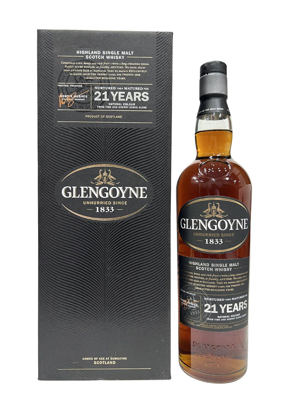 Glengoyne 21 year -bottle front