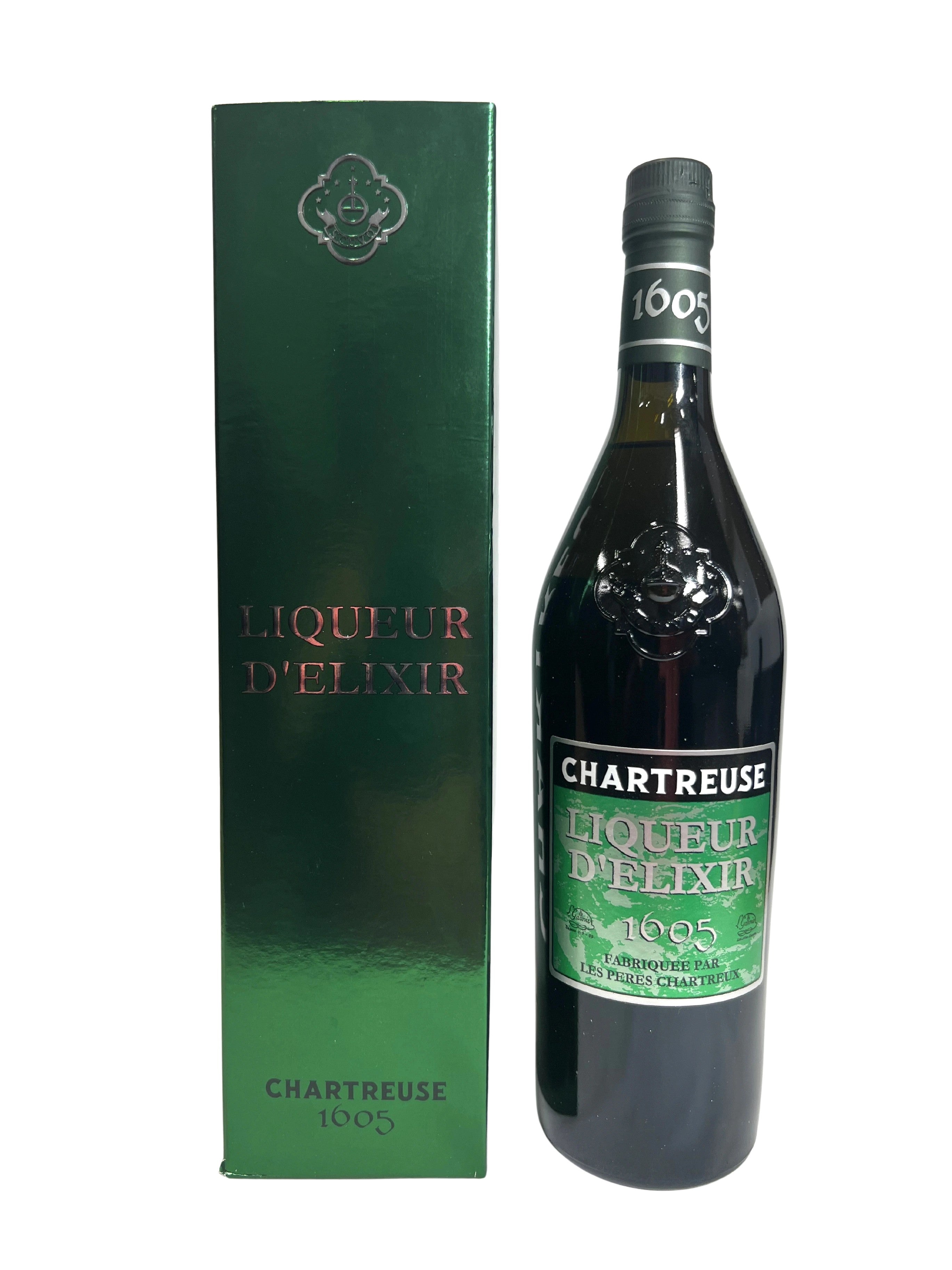 Chartreuse Liqueur d'Elixir 1605 with box -bottle front