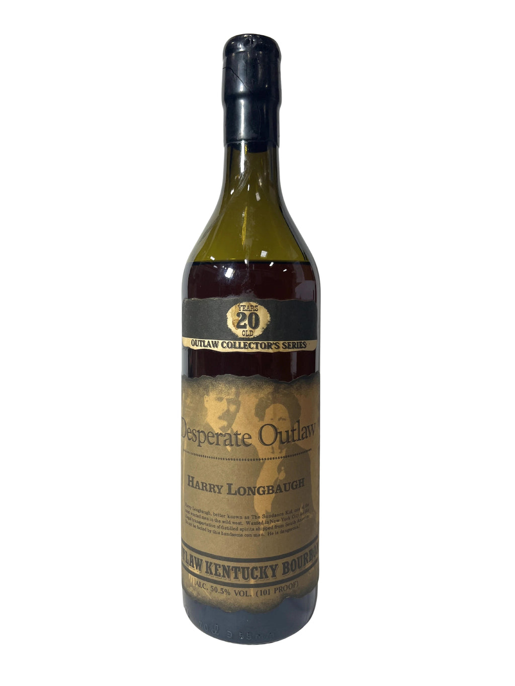 KBD/Willett Desperate Outlaw Harry Longbaugh 20-year 101 pf. 1990's -bottle front