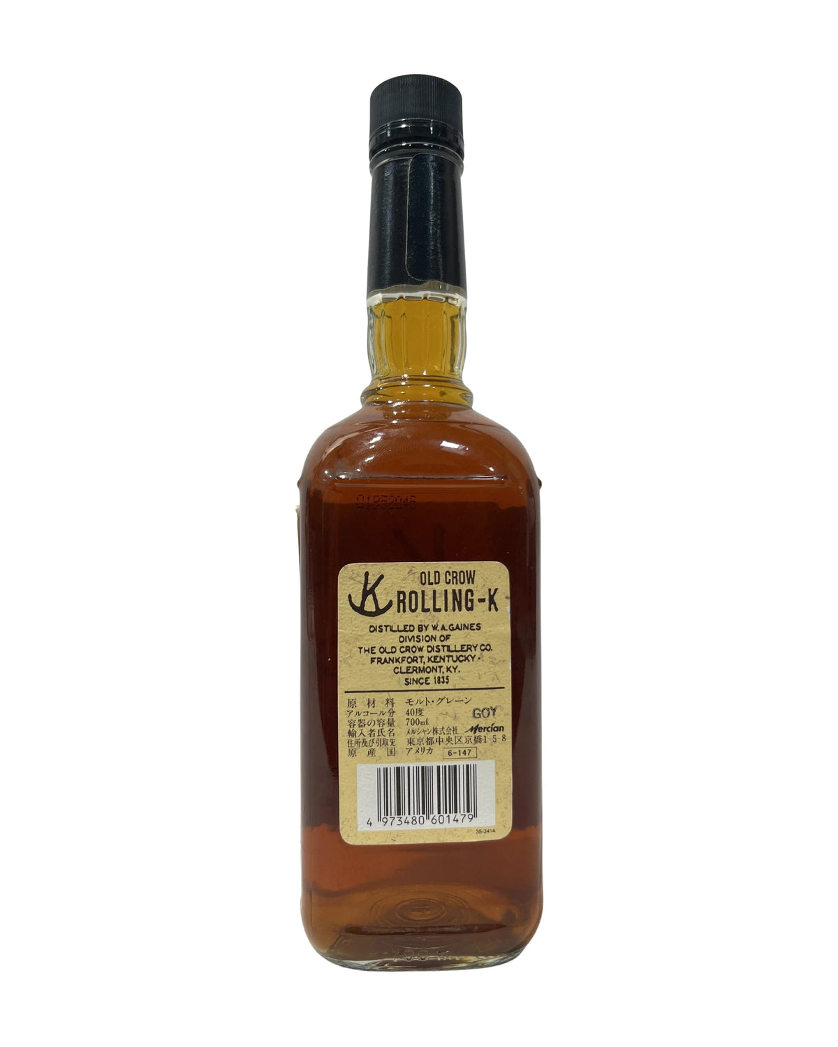 Rolling-K Old Crow 1992 (National Distillers) -bottle front