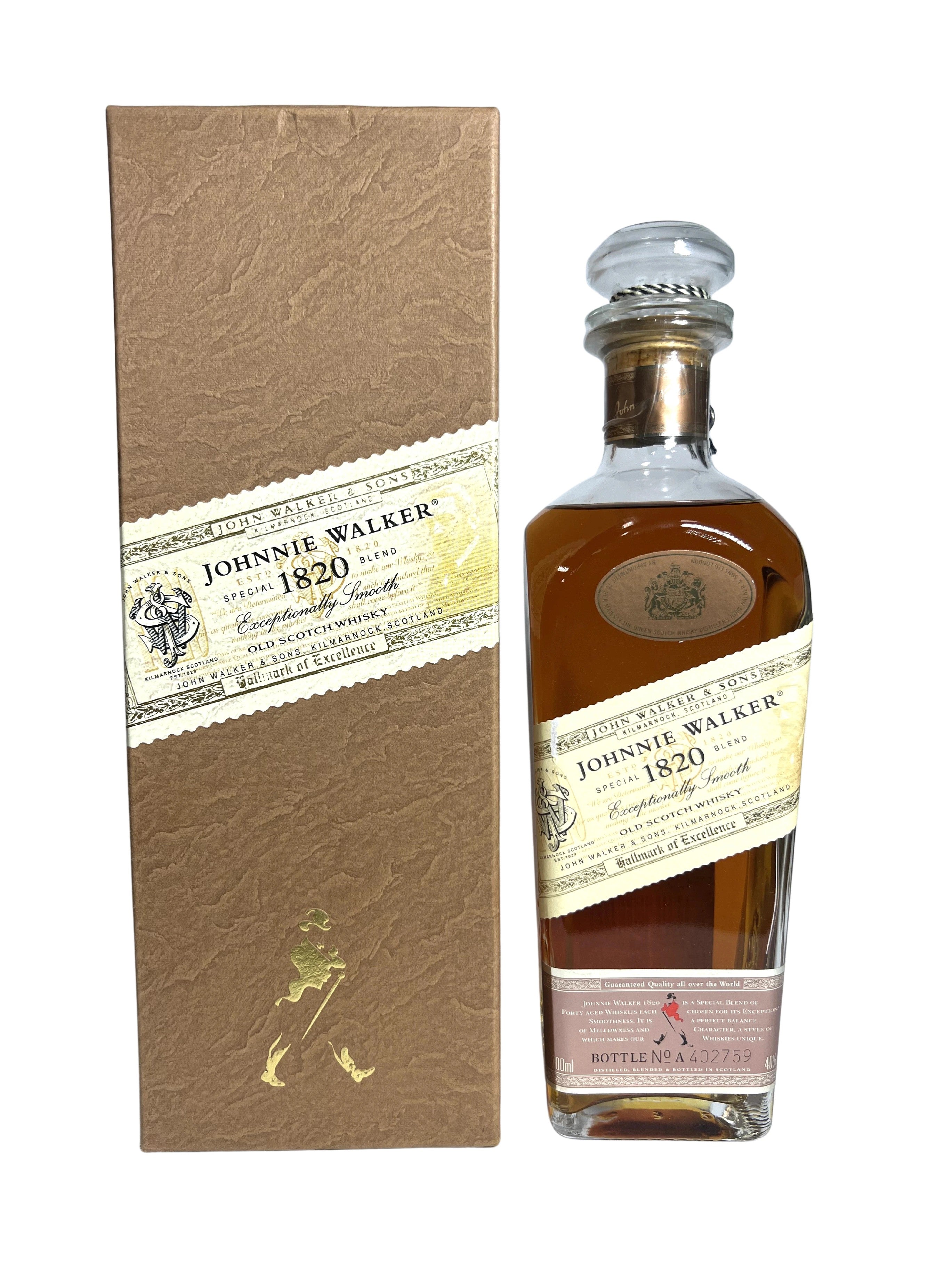 Johnnie Walker 1820 Blend 1990's -bottle front