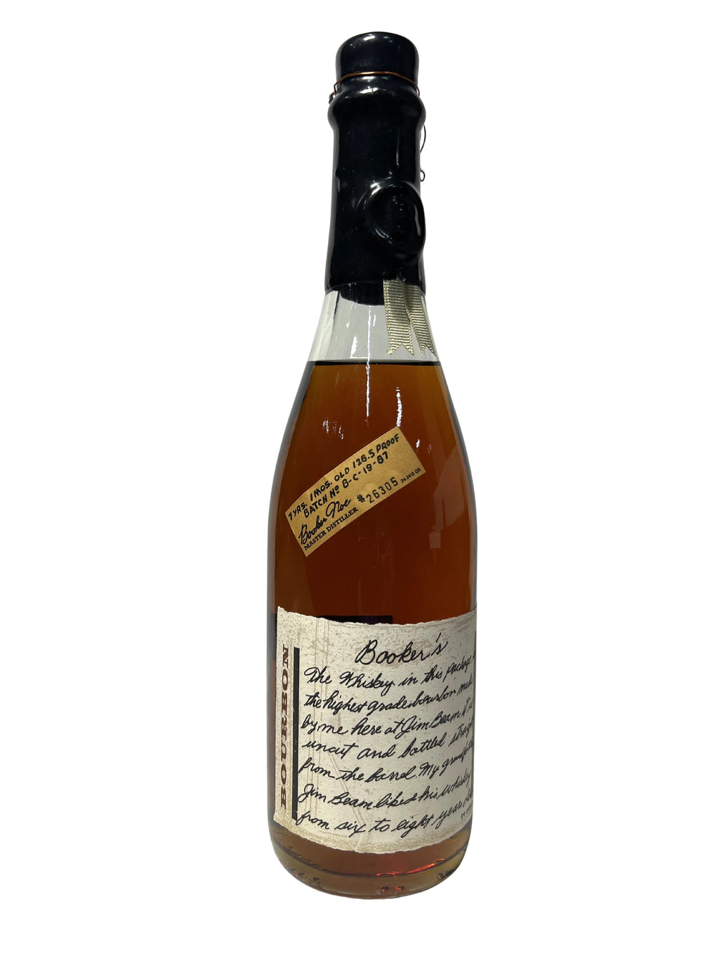 Booker's Black Wax 1987 -bottle front