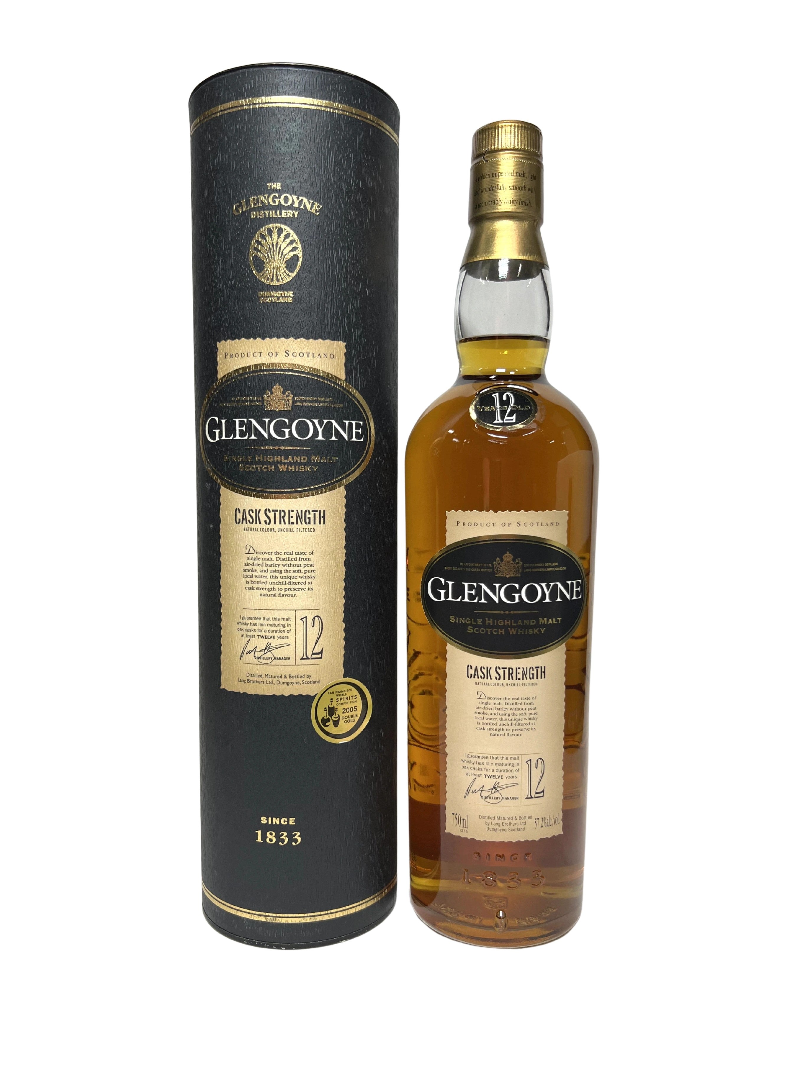 Glengoyne 12-year Cask Strength -bottle front