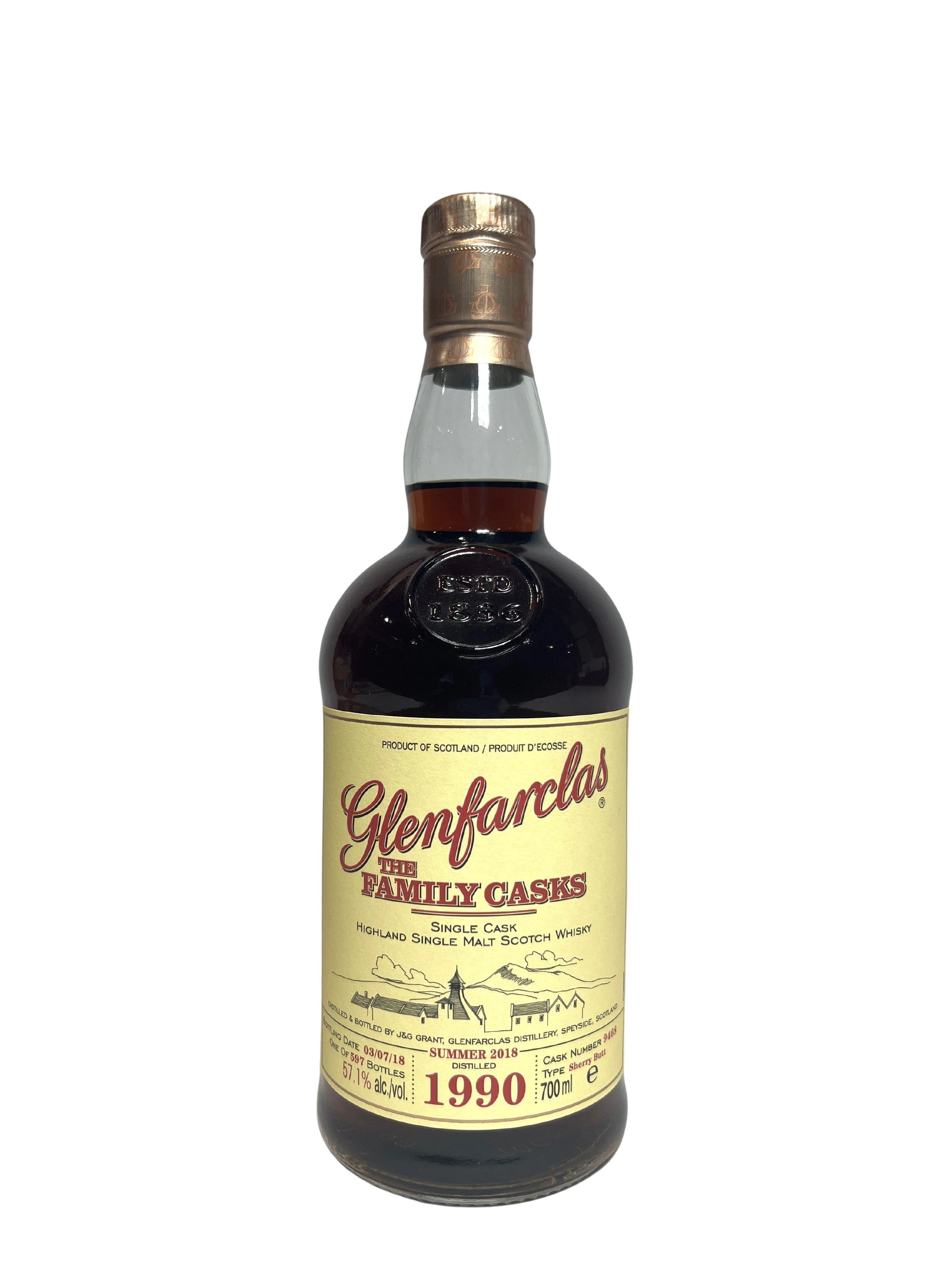 Glenfarclas The Family Casks 1990-2018 -bottle front