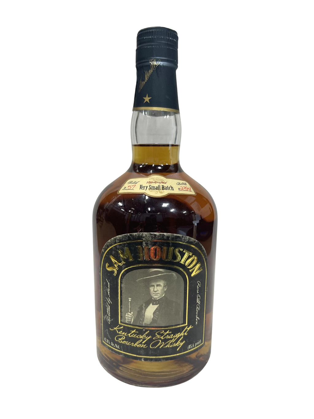 KBD/Willett Sam Houston Very Small Batch Bourbon -bottle front