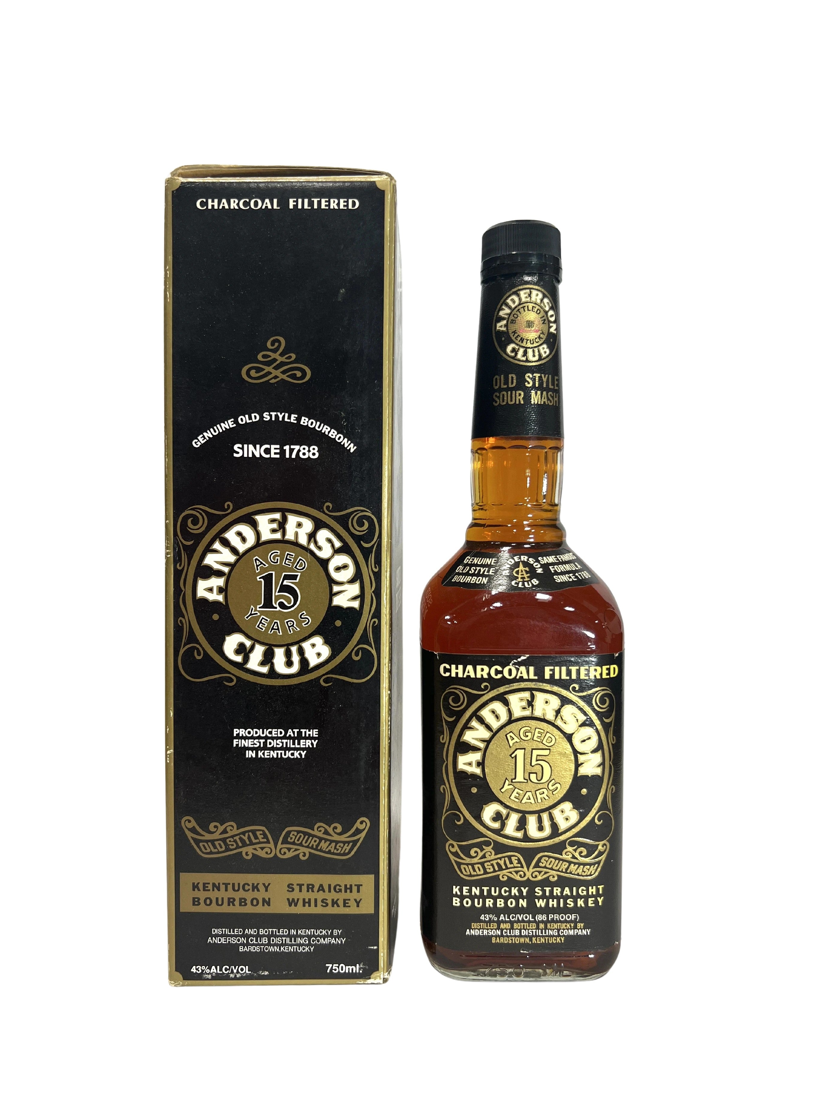 Anderson Club 15-year 1999 (pre-fire) -bottle front
