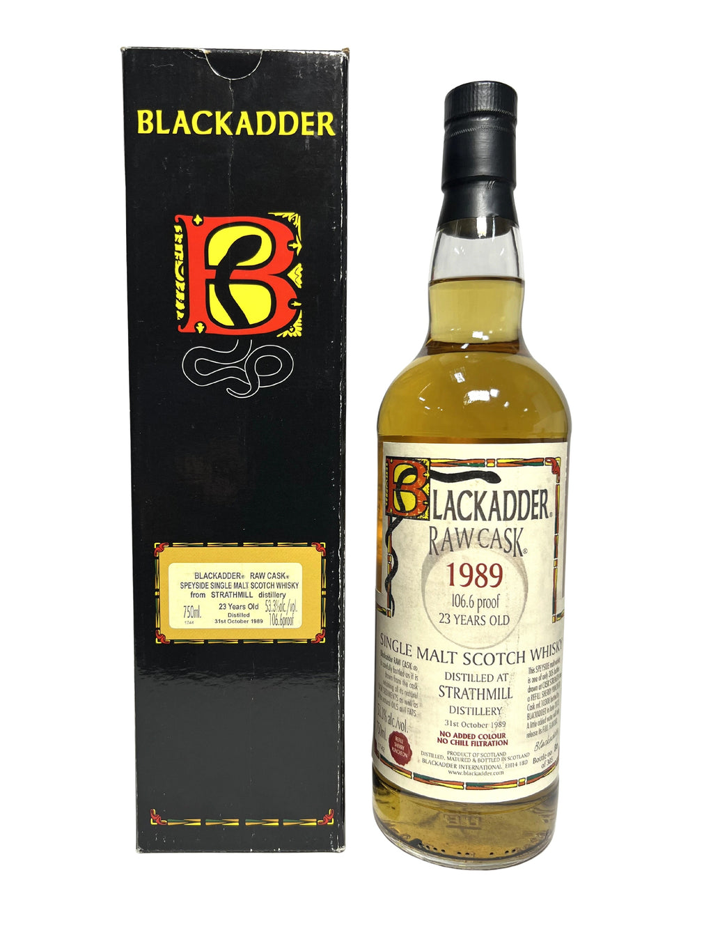 Blackadder Raw Cask Strathmill 23-year 2013 -bottle front