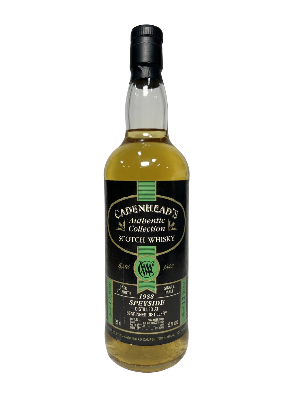 Cadenhead's Benrinnes 12-year 2000 -bottle front