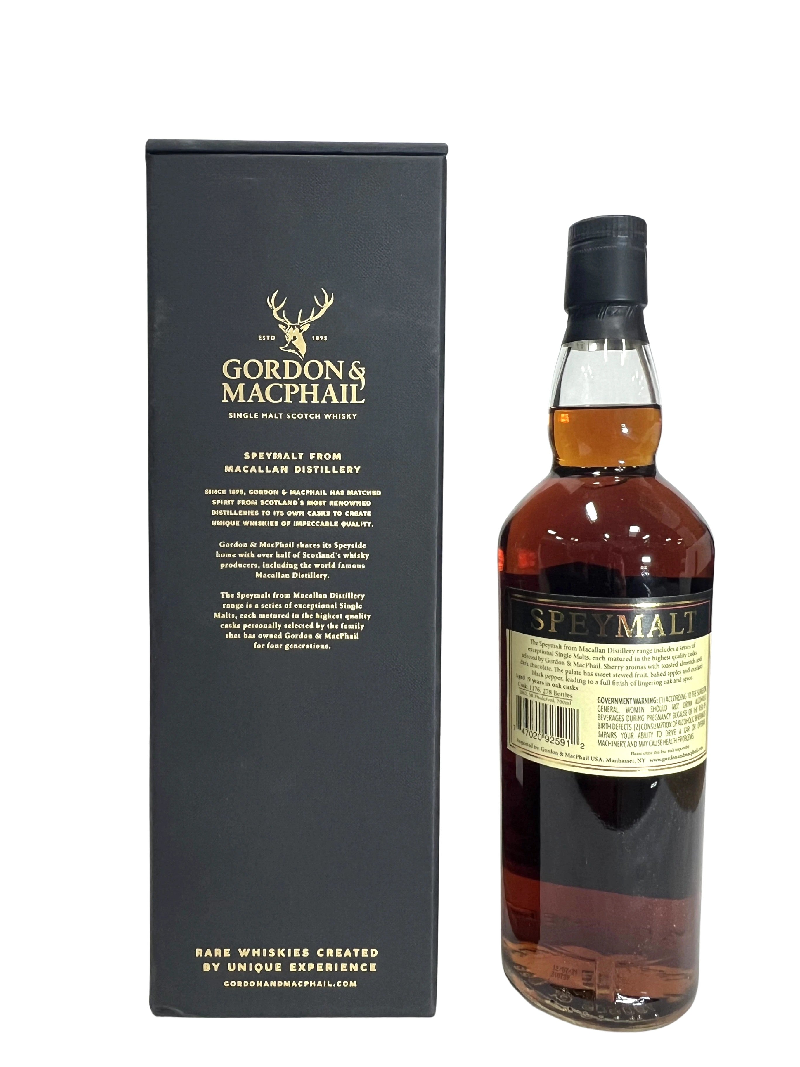 Speymalt Macallan Cask Strength 19-year 2021 -bottle front
