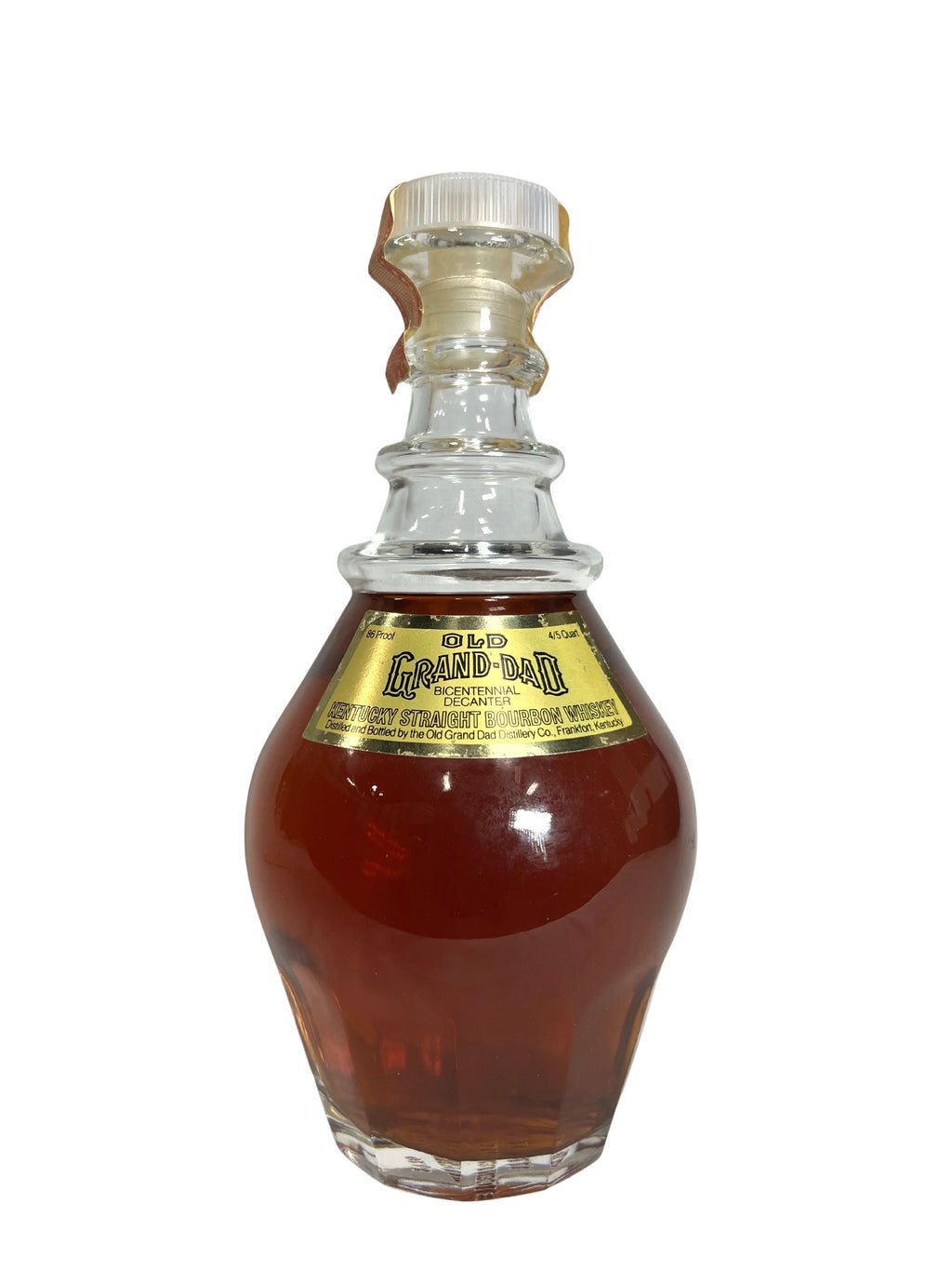 Old Grand-Dad Bicentennial Decanter Kentucky Straight Bourbon Whiskey 1976 -bottle front