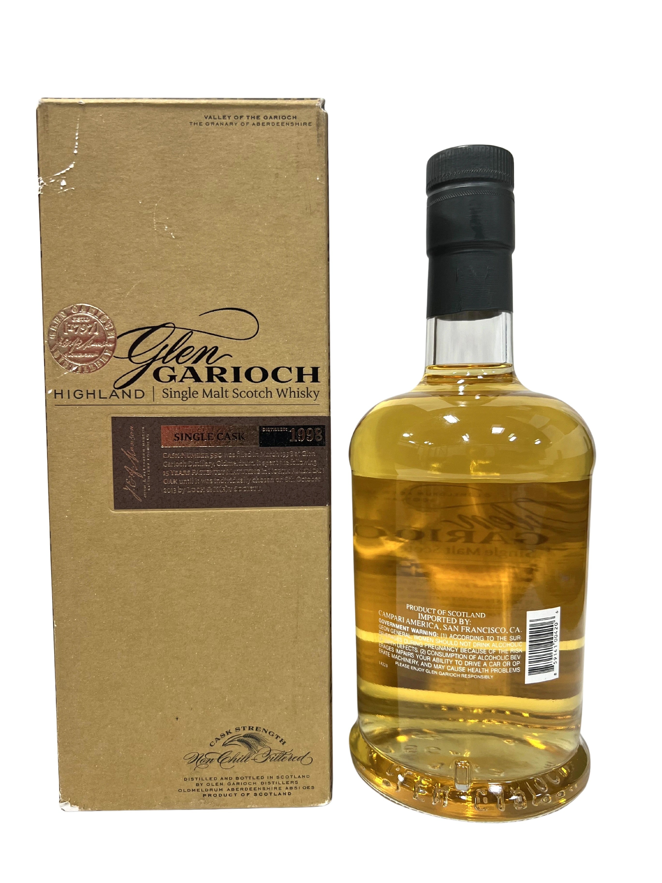 Glen Garioch 15 Single Cask 2013 for Loch & Key -bottle front