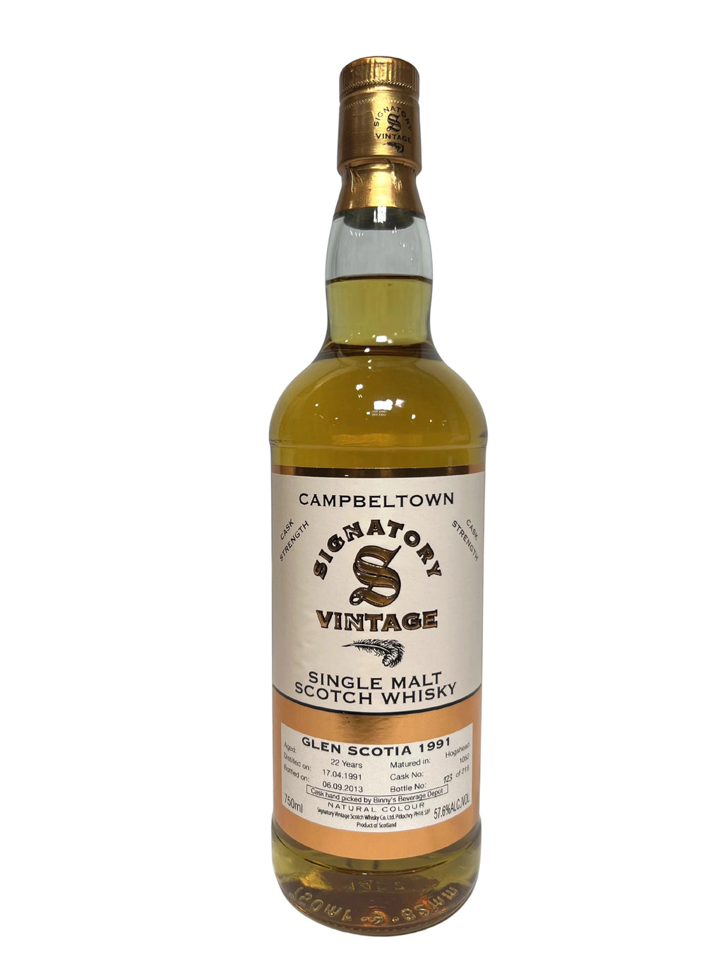 Signatory Vintage Glen Scotia 1991–2013 -bottle front