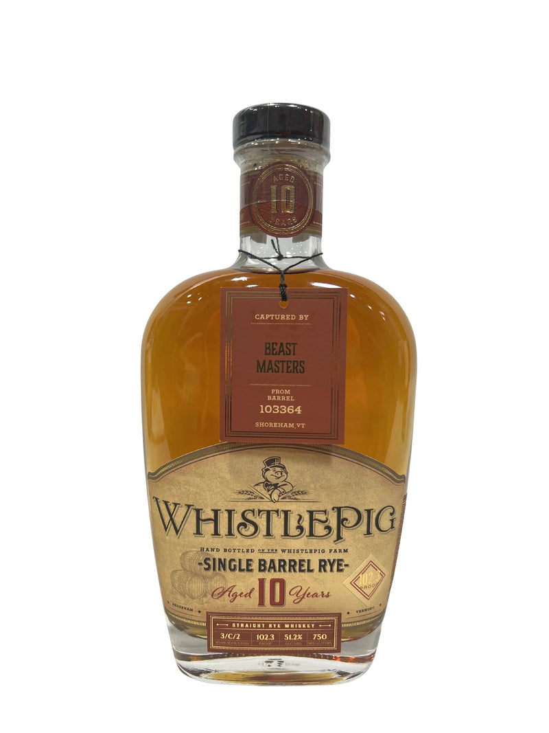 Whistlepig for Beastmaster's Bee's Knees #3 10 year, 102.3pf. NCF -bottle front