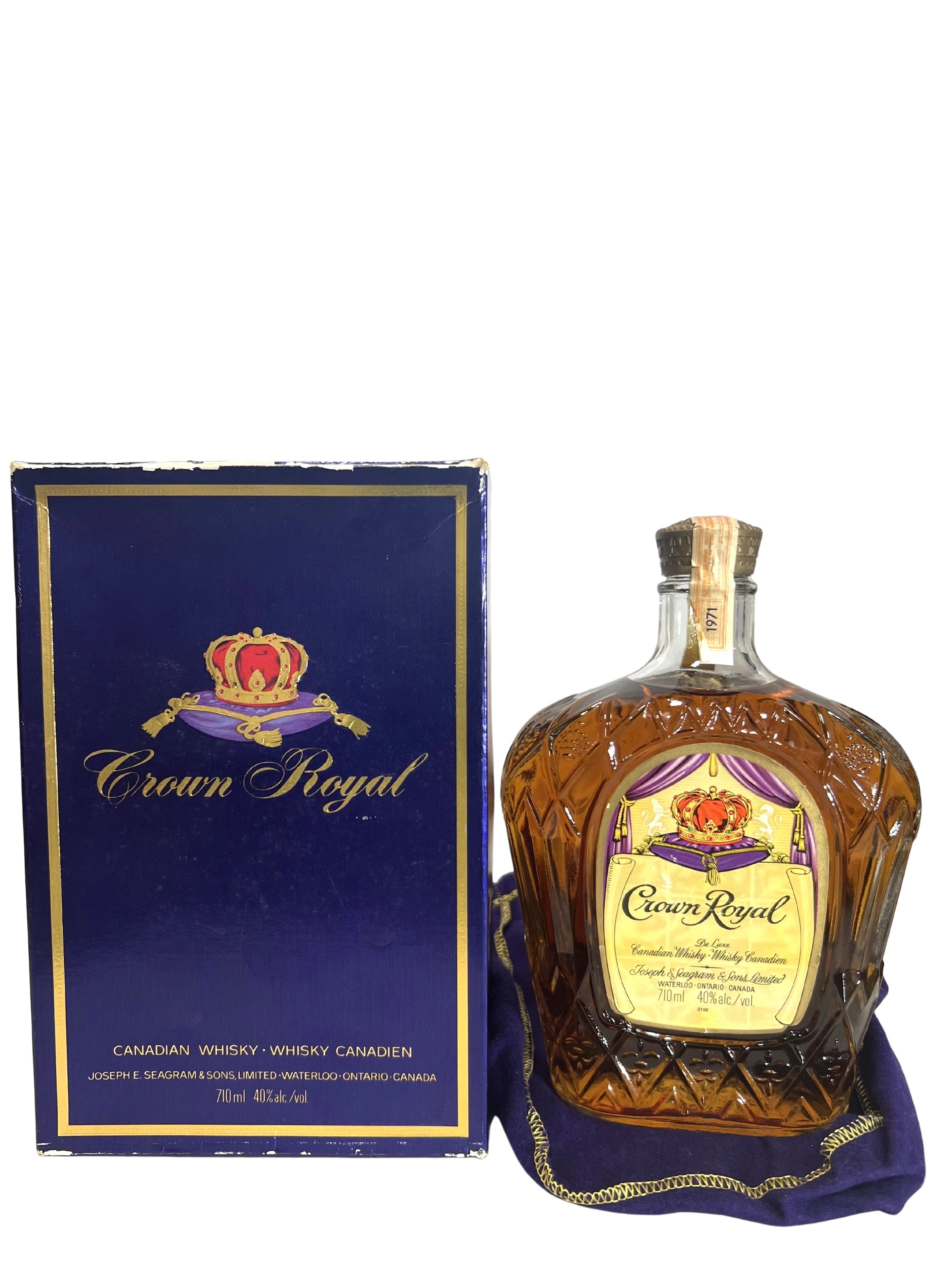 Crown Royal 1971 710ml with bag and box -bottle front