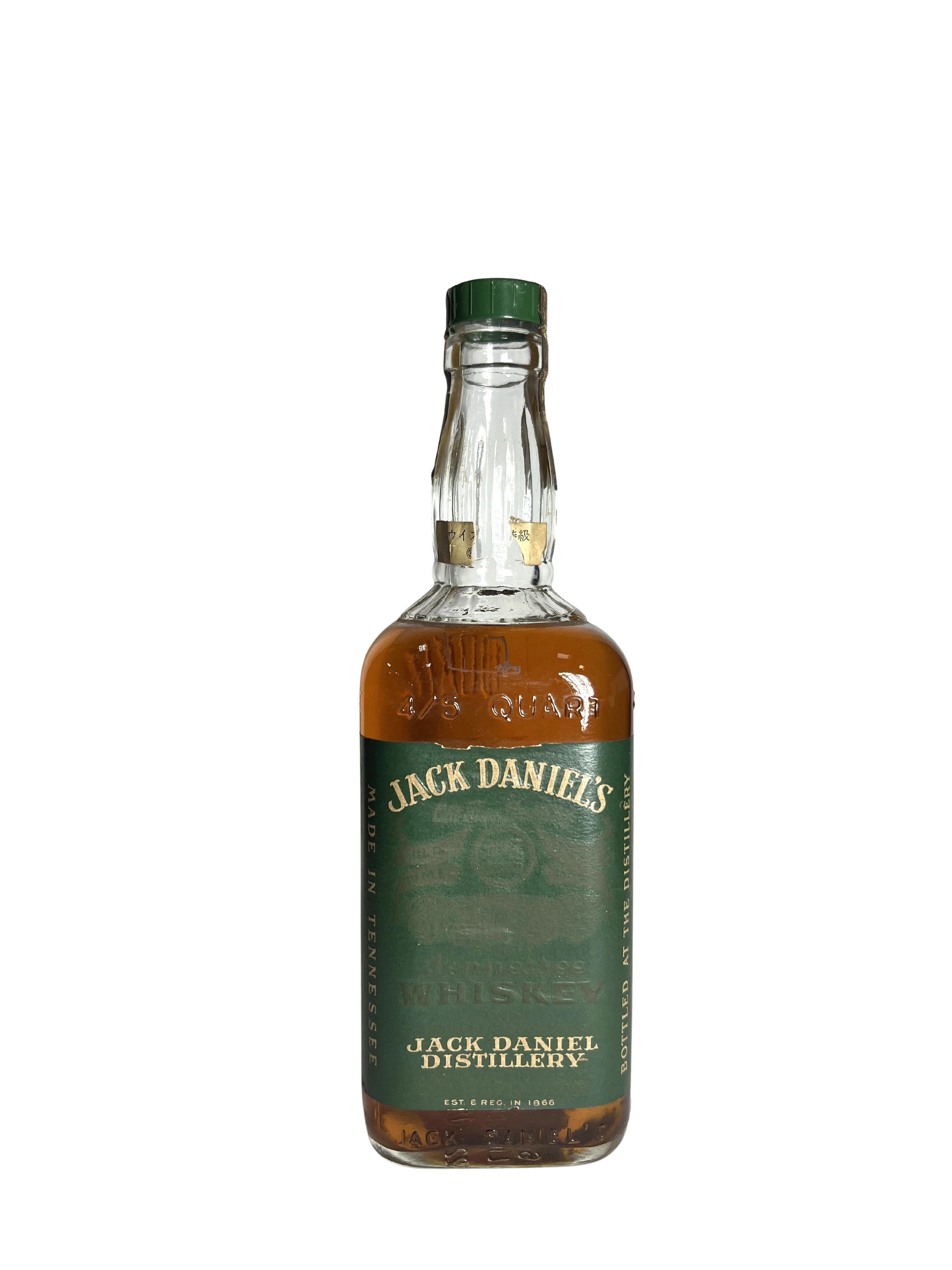 Jack Daniel's Green Label 90pf. 1973 -bottle front