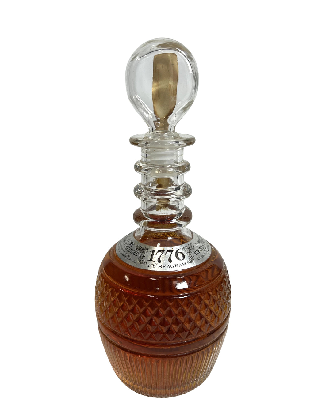 1776 Seagram's Tiffany Bicentennial Decanter 1976 -bottle front