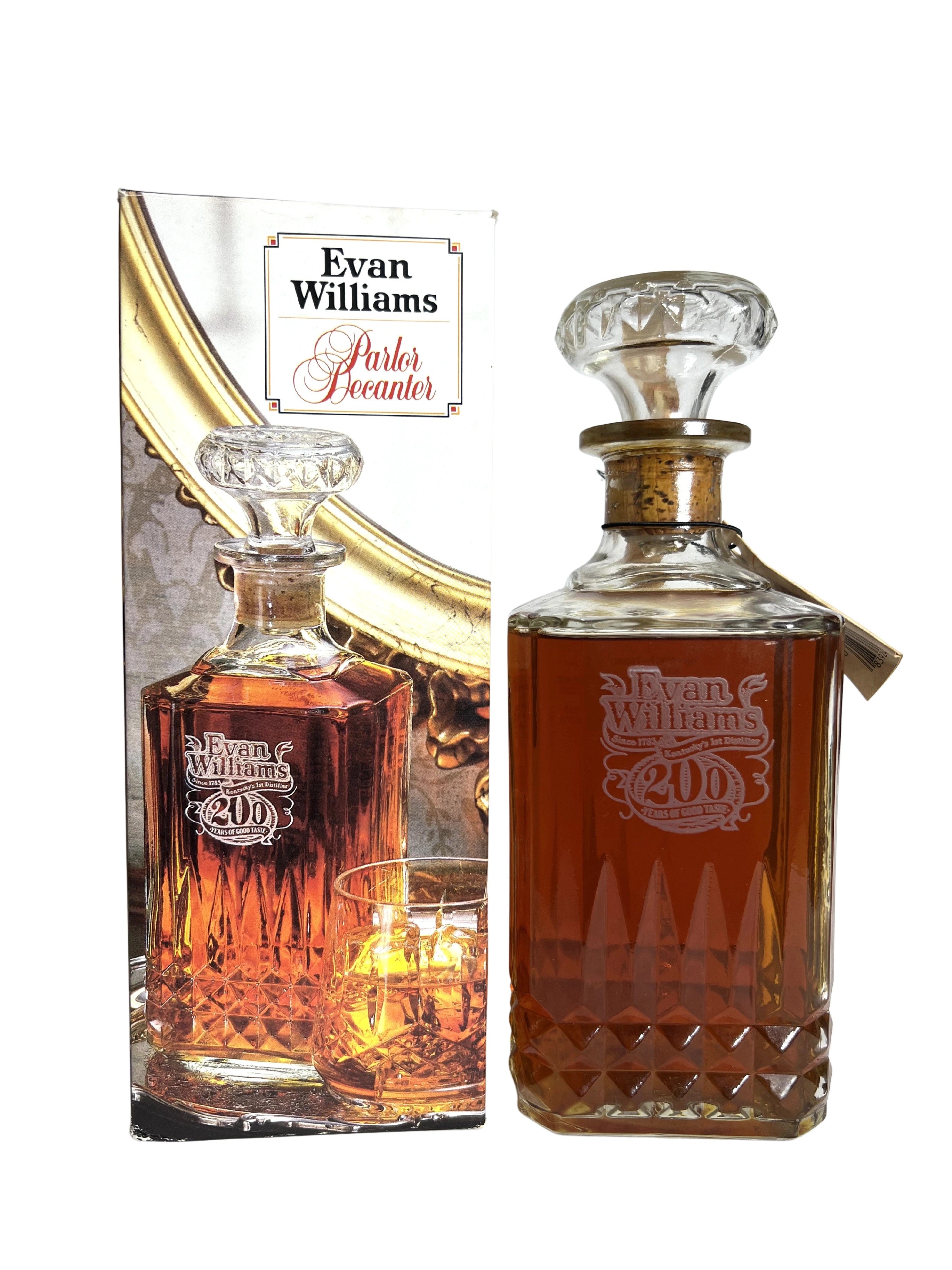 Evan Williams 200th Annivesary Parlor Decanter 1983 (pre-fire) -bottle front