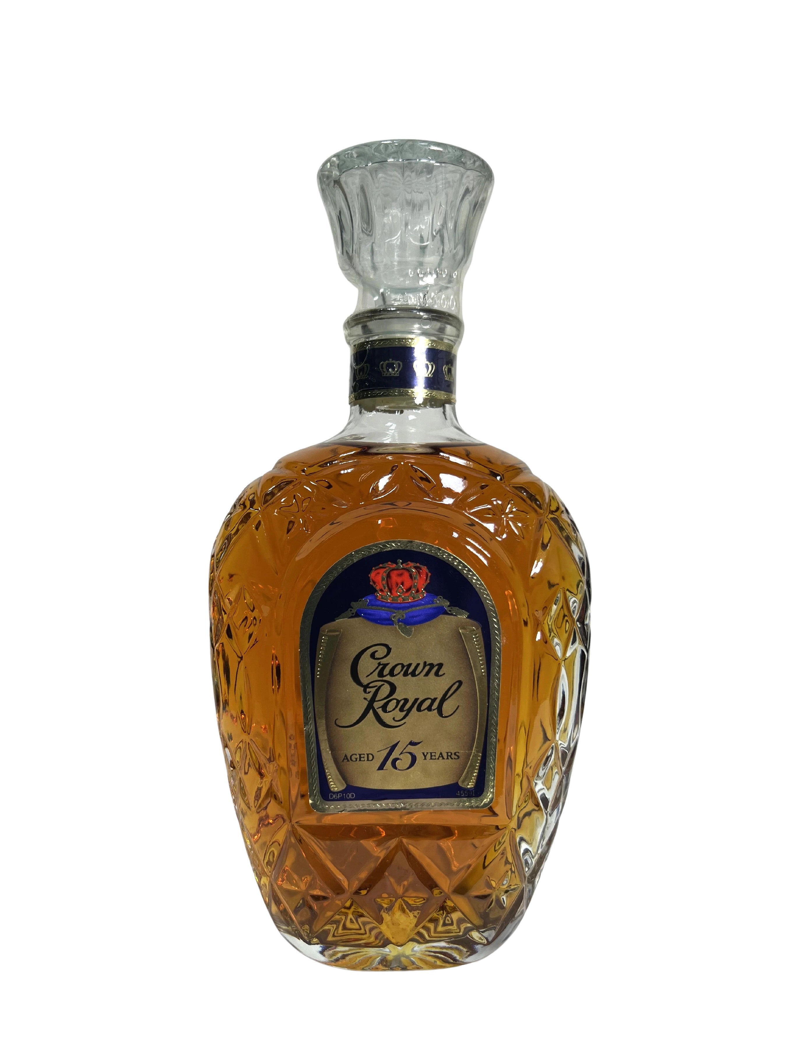 Crown Royal 15-year Paper Label 1990's -bottle front