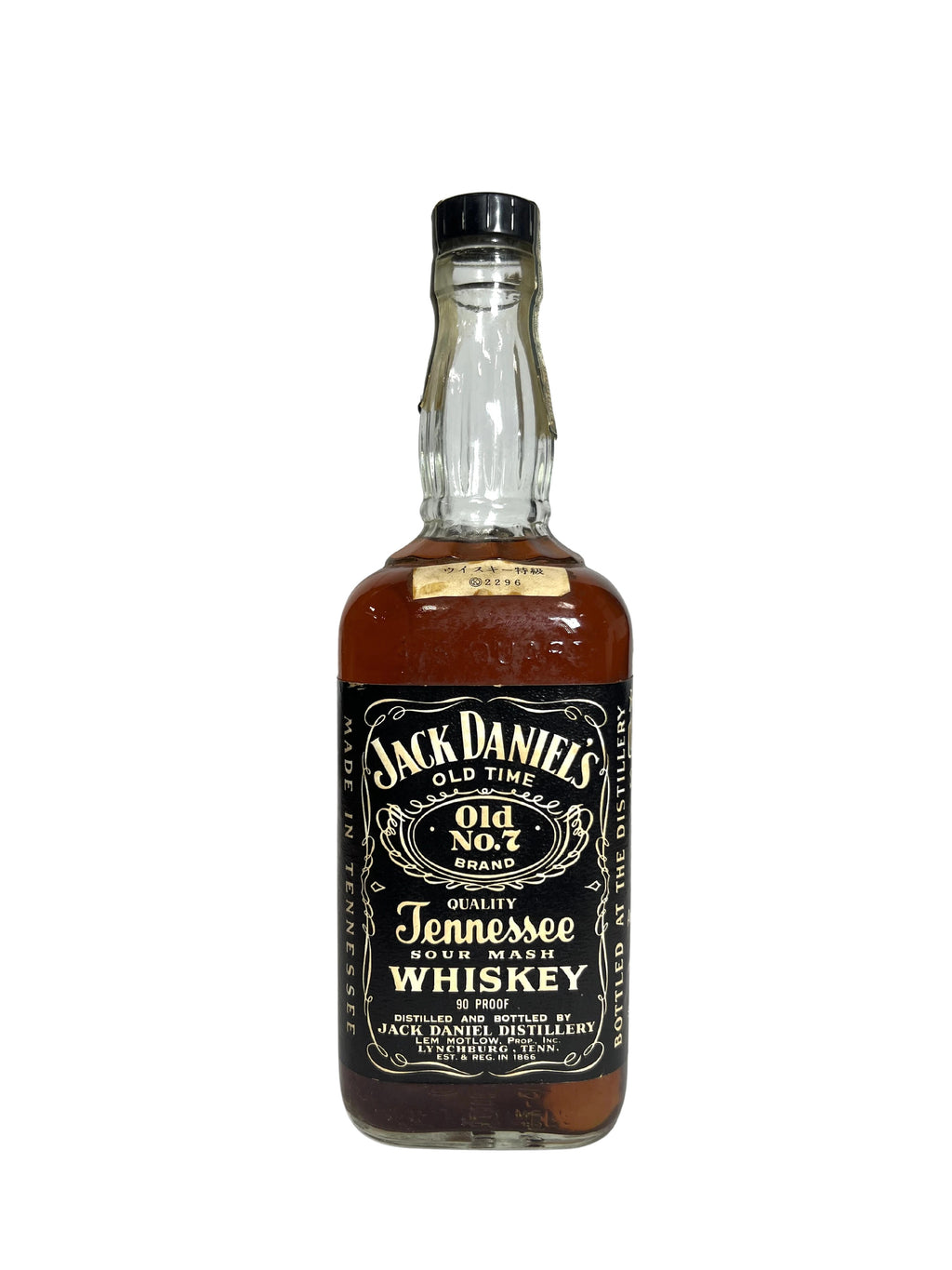 Jack Daniel's Old No. 7, 90pf 1975 -bottle front