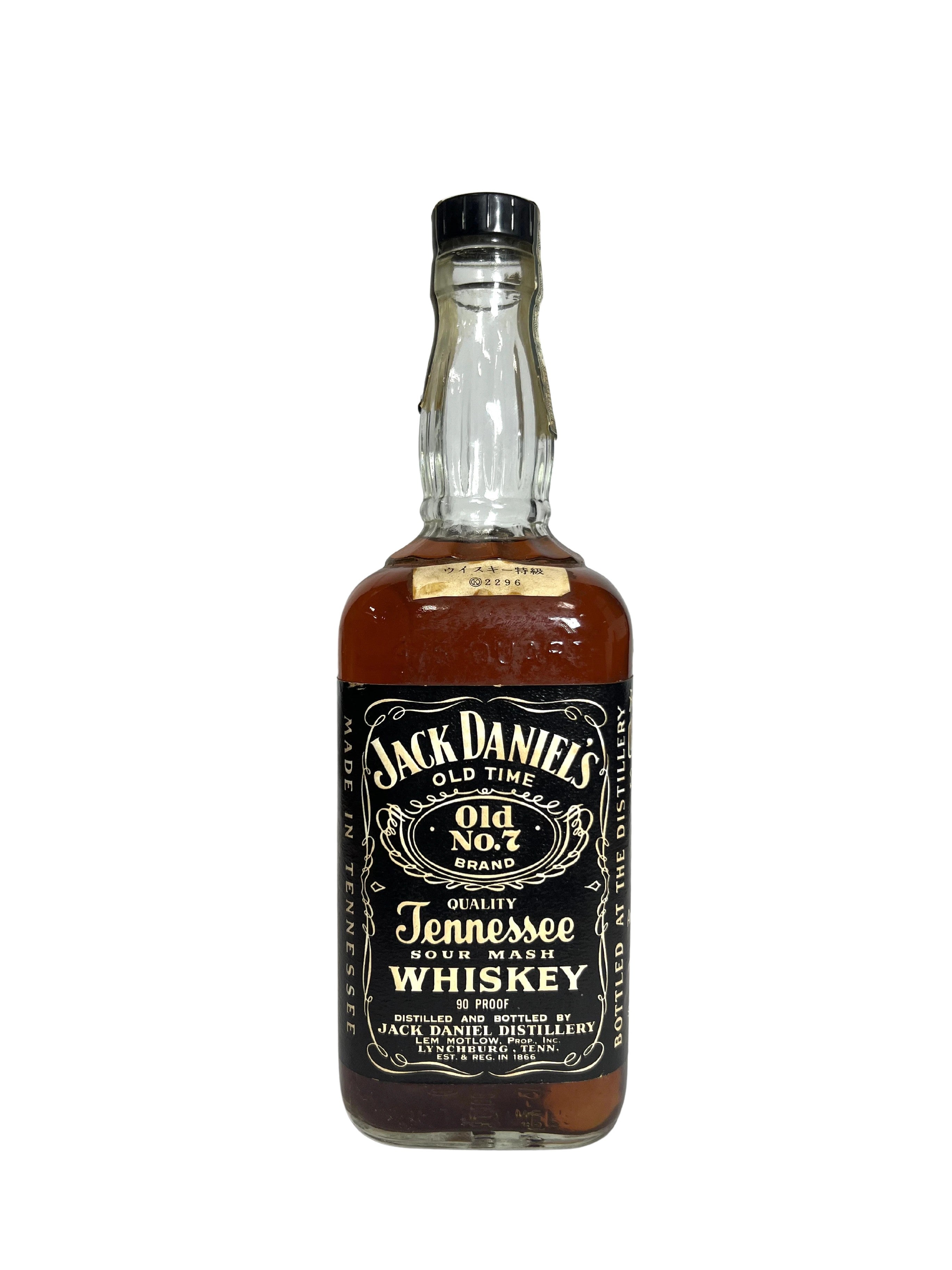 Jack Daniel's Old No. 7, 90pf 1975 -bottle front