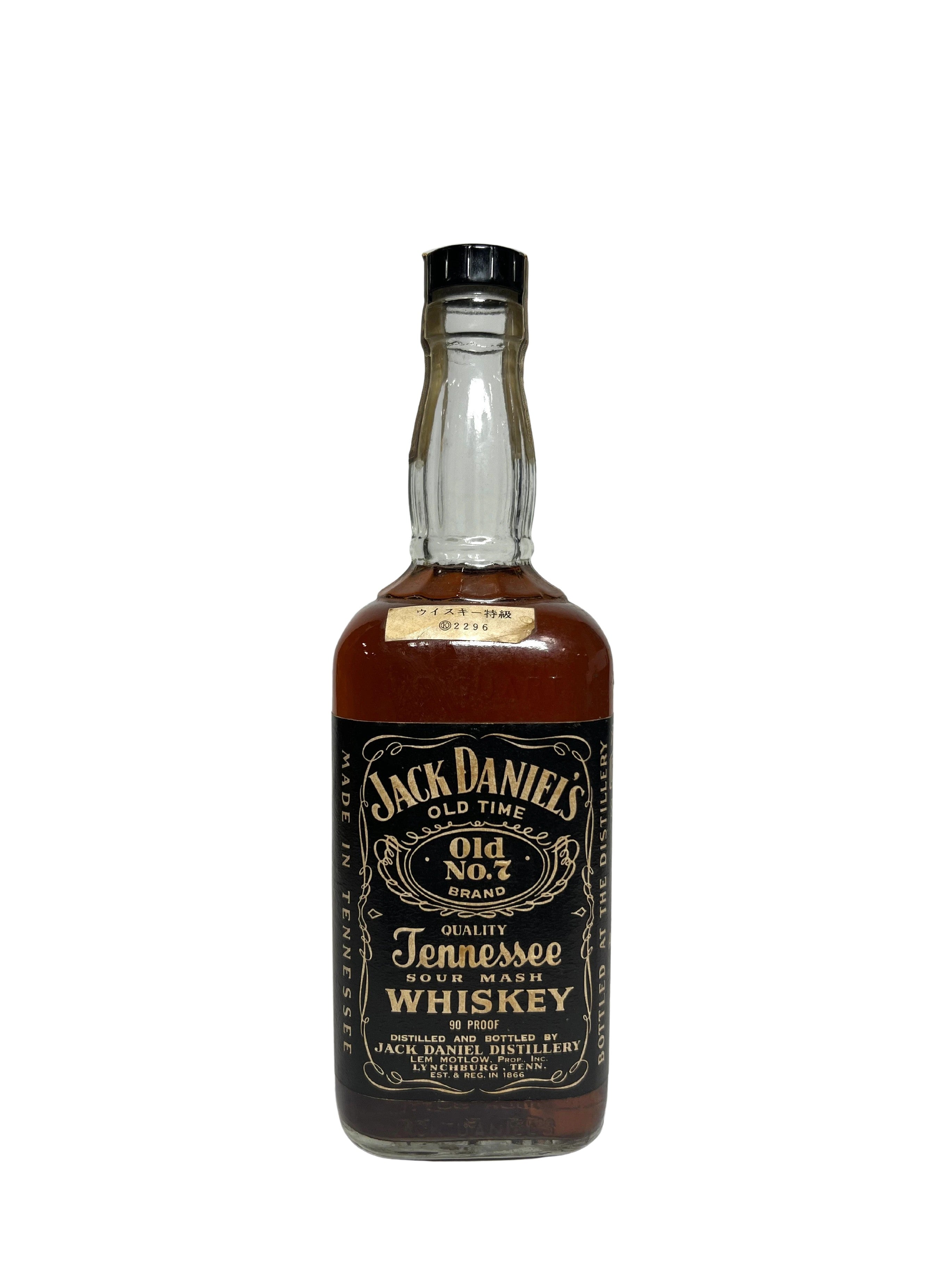 Jack Daniel's Old No. 7, 90pf 1975 -bottle front