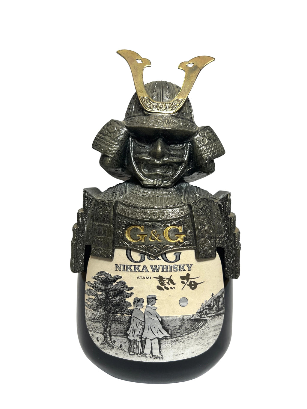 Nikka Gold & Gold 1980's with Samurai stopper -bottle front