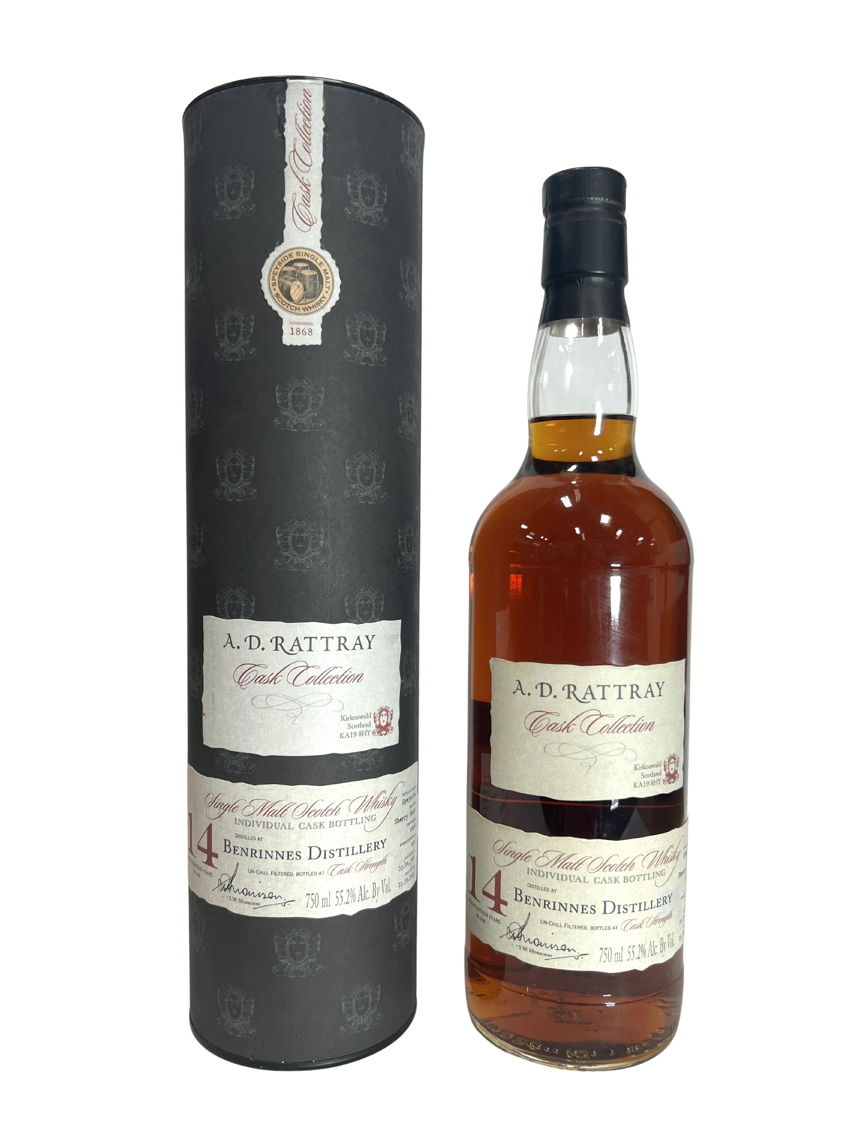 AD Rattray 14-year 2012 -bottle front