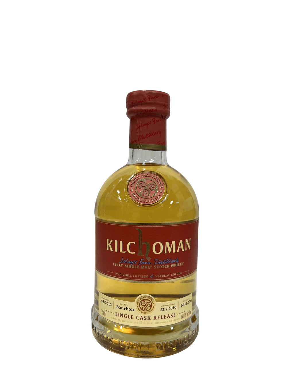 Kilchoman Single Cask Release Bourbon 2015 -bottle front