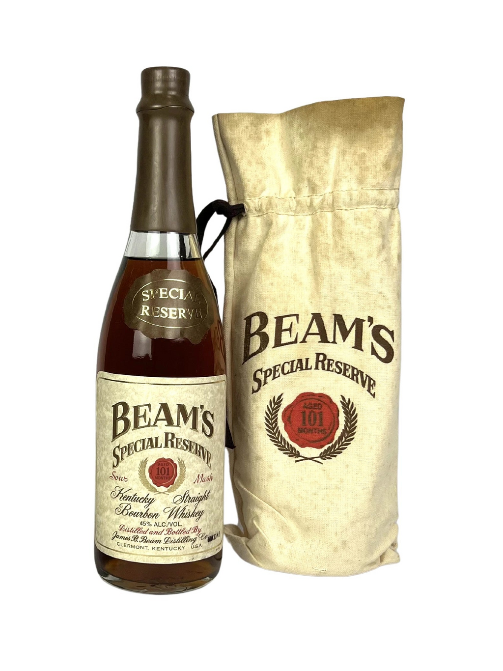 Beam's Special Reserve Brown Wax 101 months -bottle back
