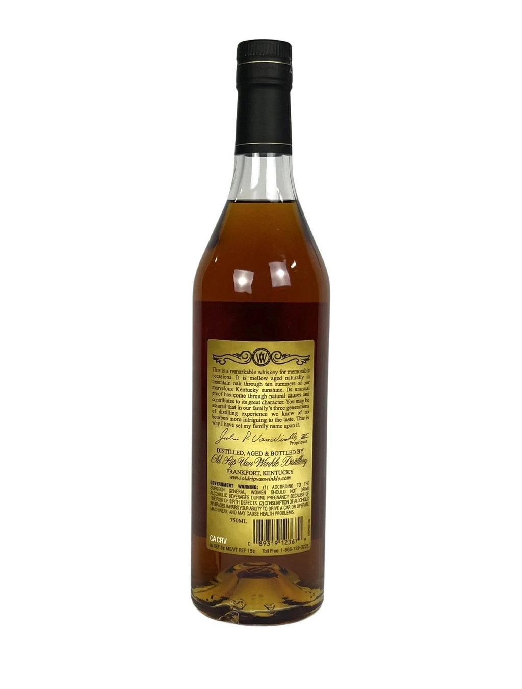 Old Rip Van Winkle 10-year -bottle back