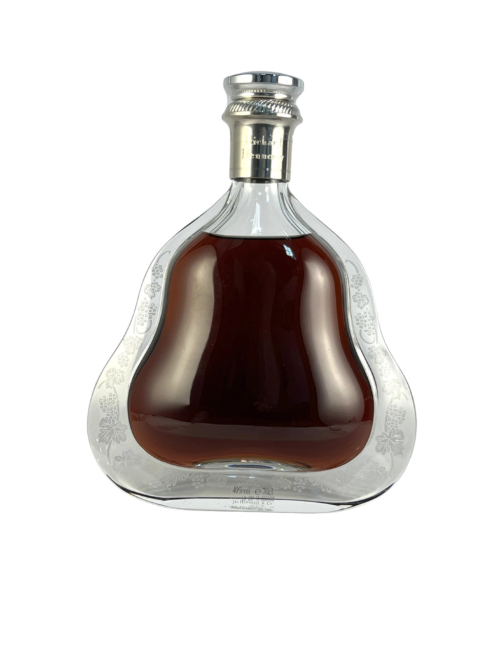 Richard Hennessy first edition (wooden top) with box, replacement stopper, and certificate -bottle back