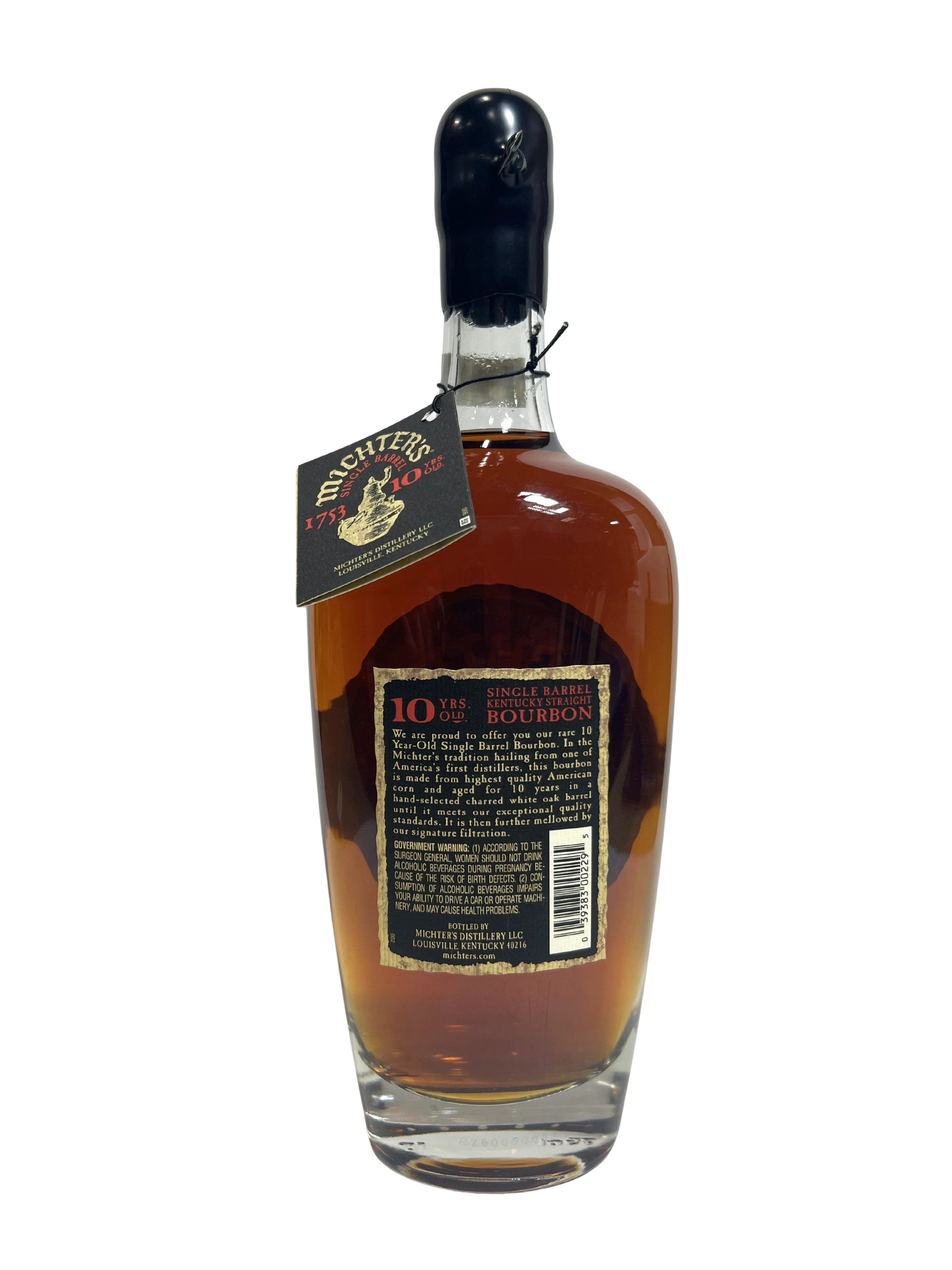 Michter's 10-Year Bourbon 2026 Barrel 26A0059 -bottle back