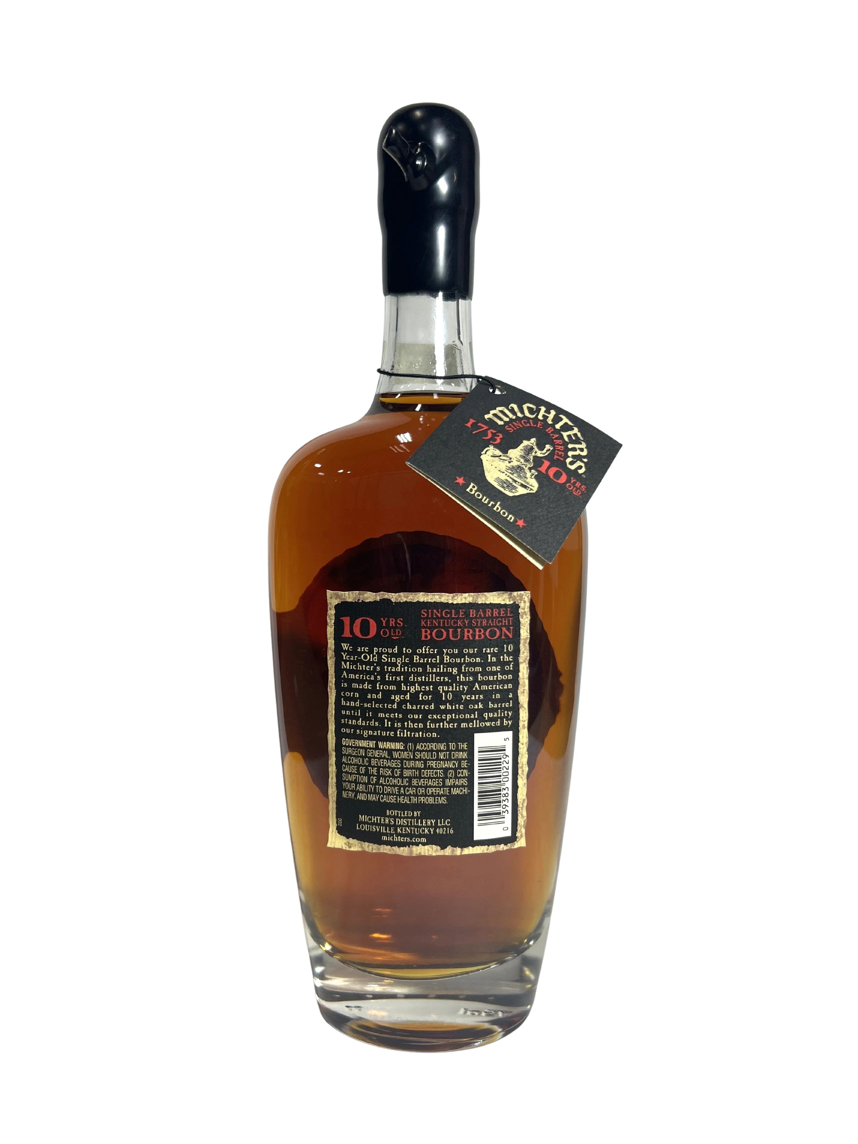 Michter's 10-year Bourbon 2026 Barrel 26B0433 -bottle back