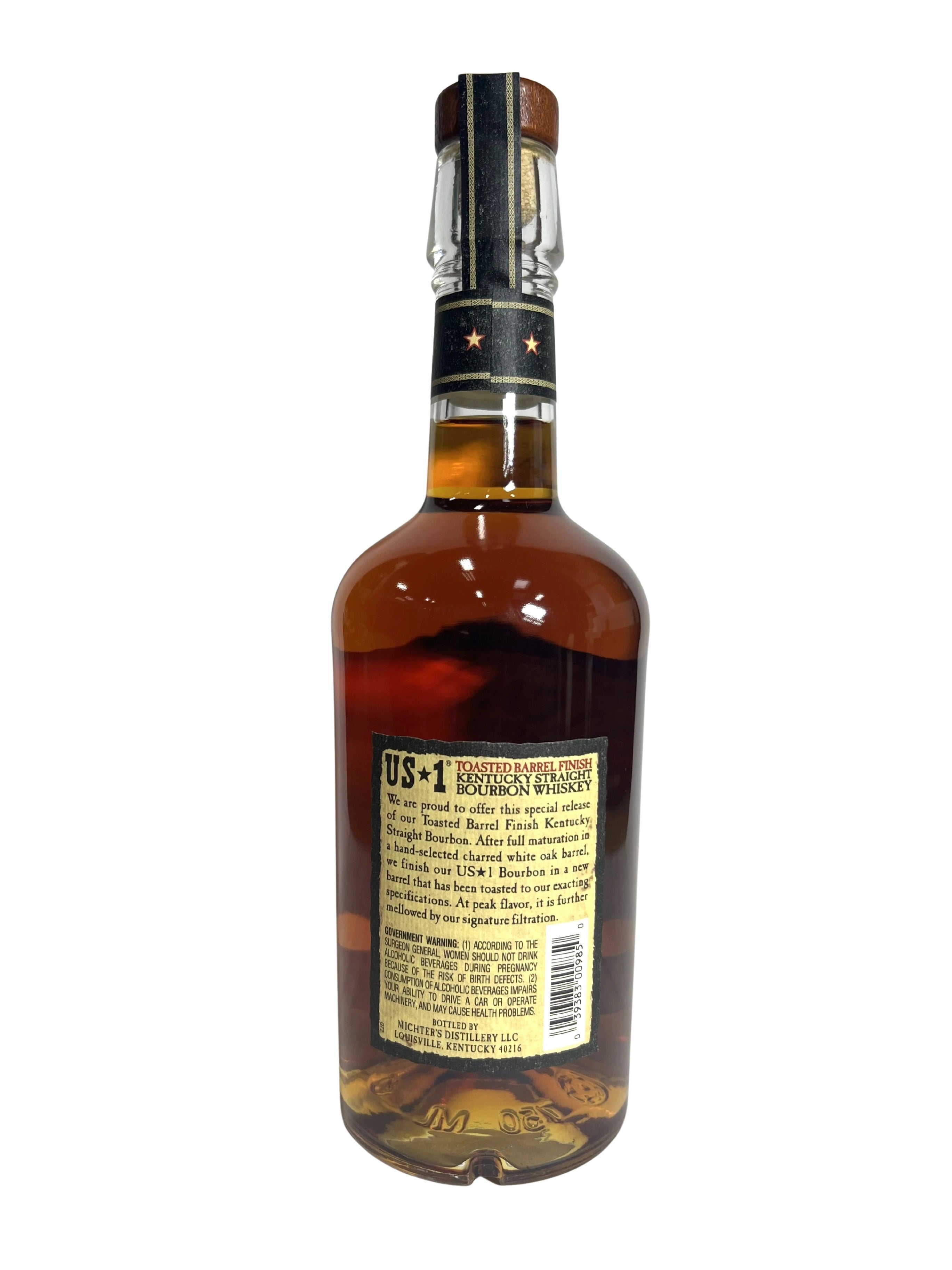 Michter's Toasted Barrel Finish Bourbon 2024 barrel 24G2785 -bottle back