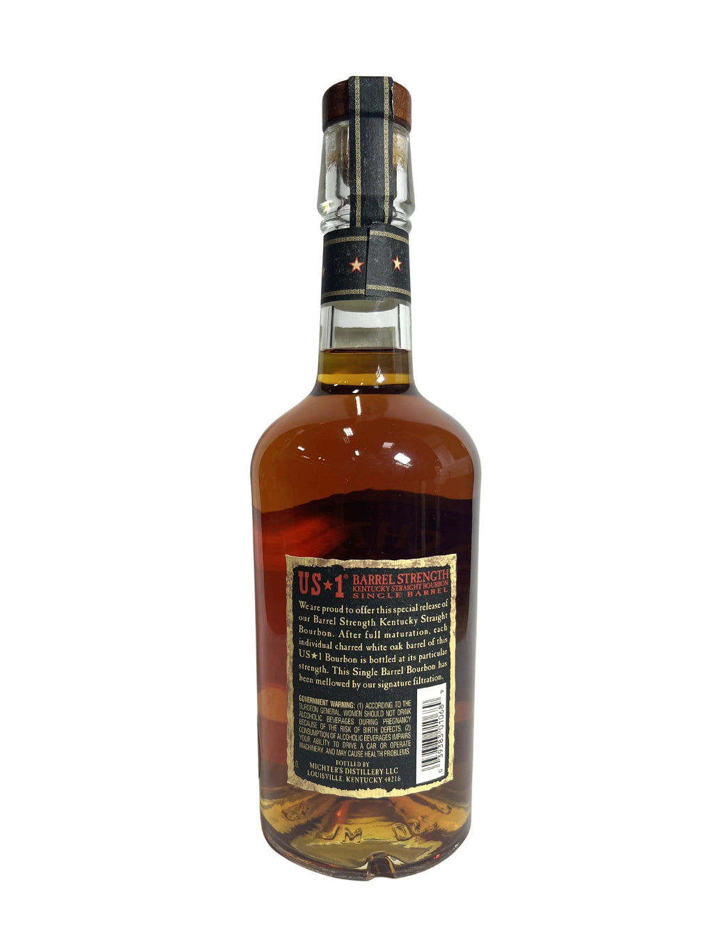 Michter's Barrel Strength Bourbon 2018 barrel 18F867 -bottle back