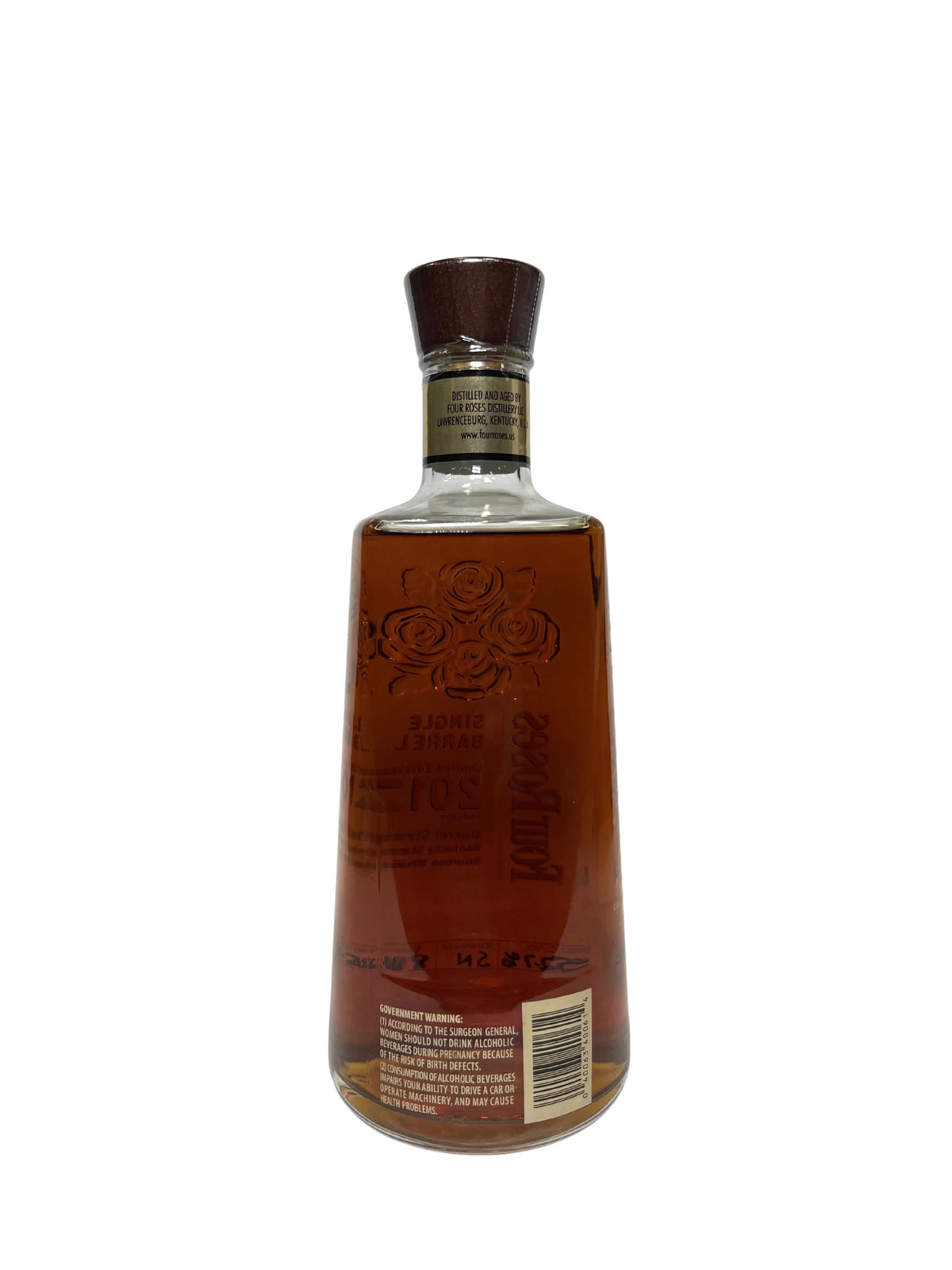 Four Roses Single Barrel Limited Edition 2012 -bottle back
