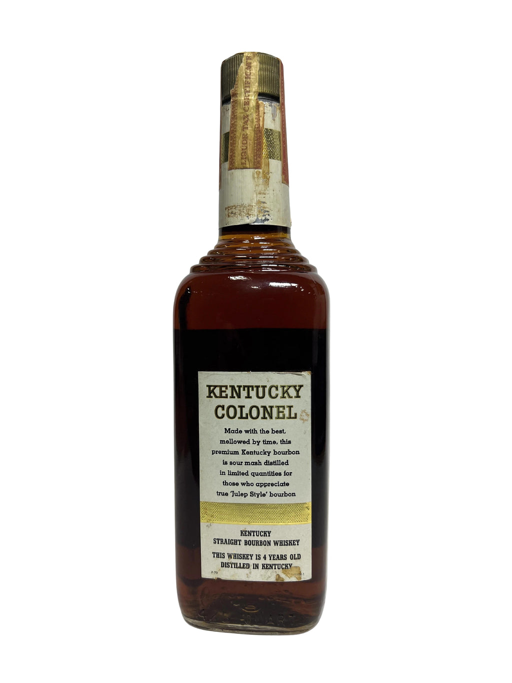Kentucky Colonel (National Distillers) 86pf 1974 -bottle back