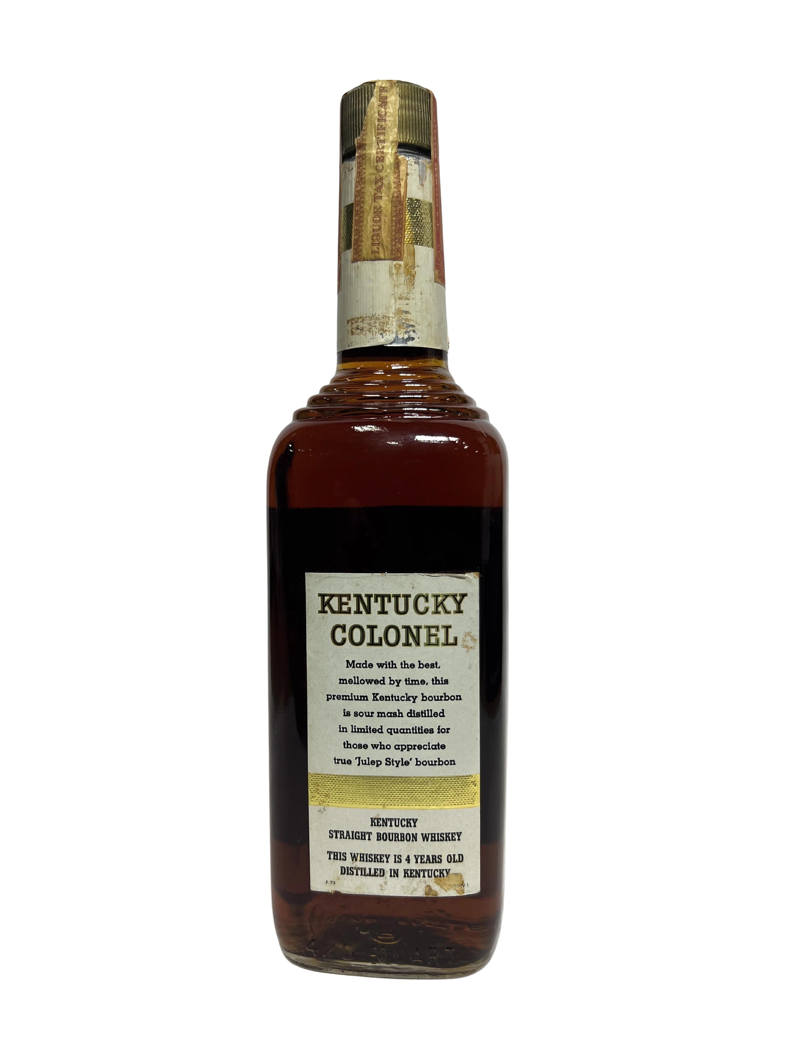 Kentucky Colonel (National Distillers) 86pf 1974 -bottle back